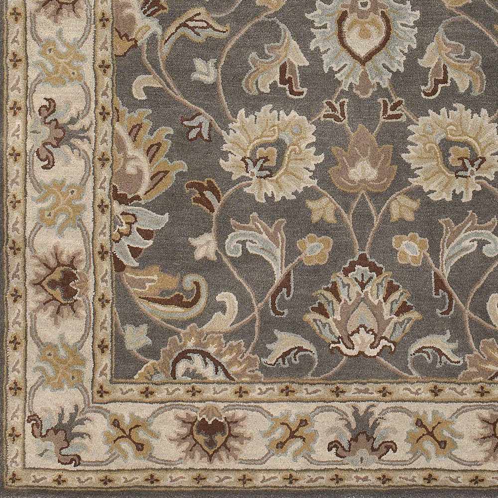 Vintage Style Gray, Gold, Brown and Tan Hand Tufted Oriental Oushak Multi Size wool Rug - Image 3
