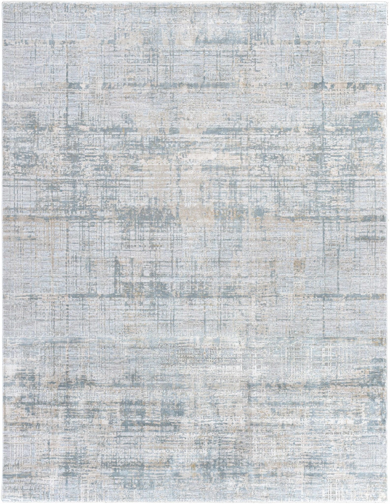 Gray Modern Abstract Design Machine Woven Rug - Image 17