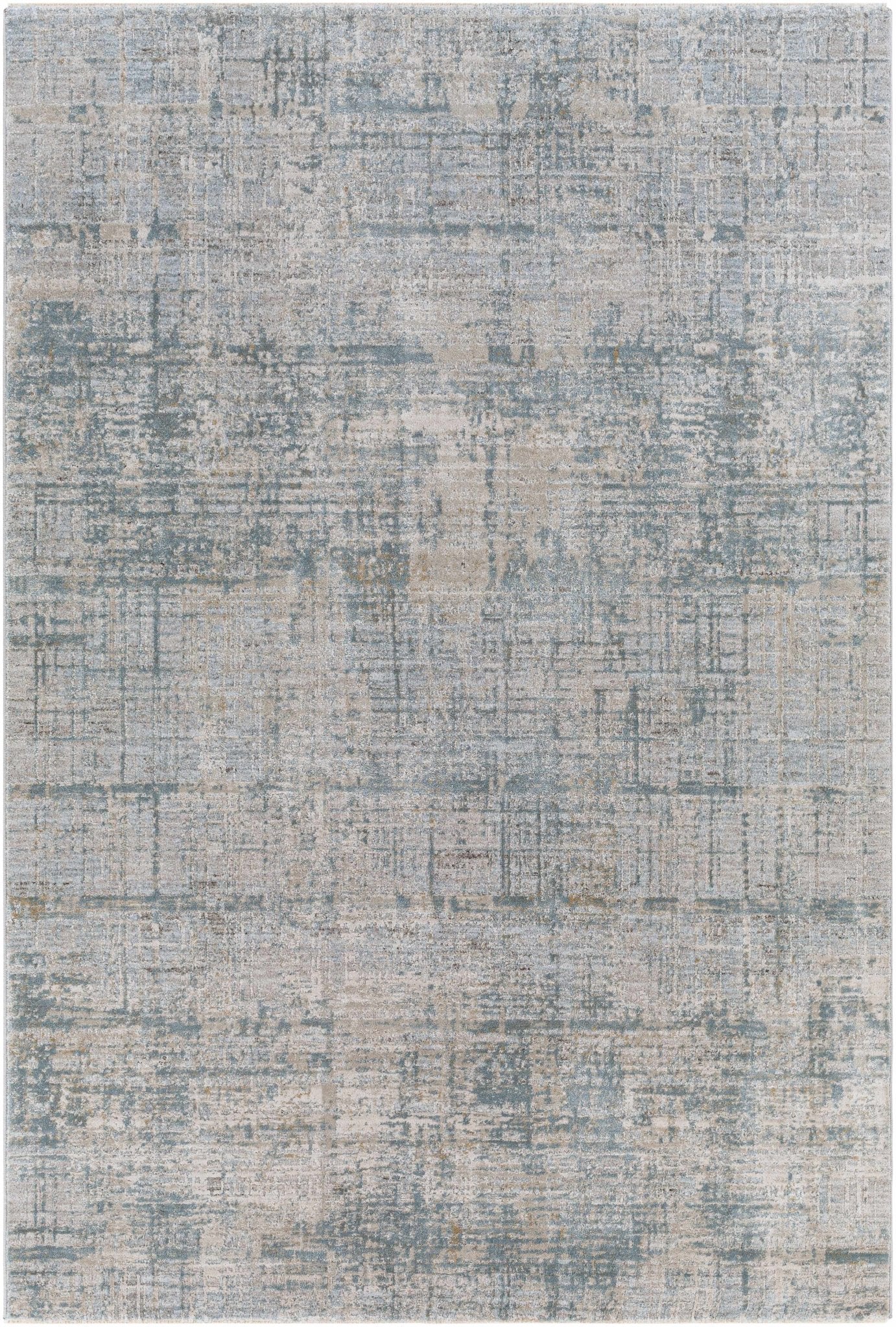Gray Modern Abstract Design Machine Woven Rug - Image 19