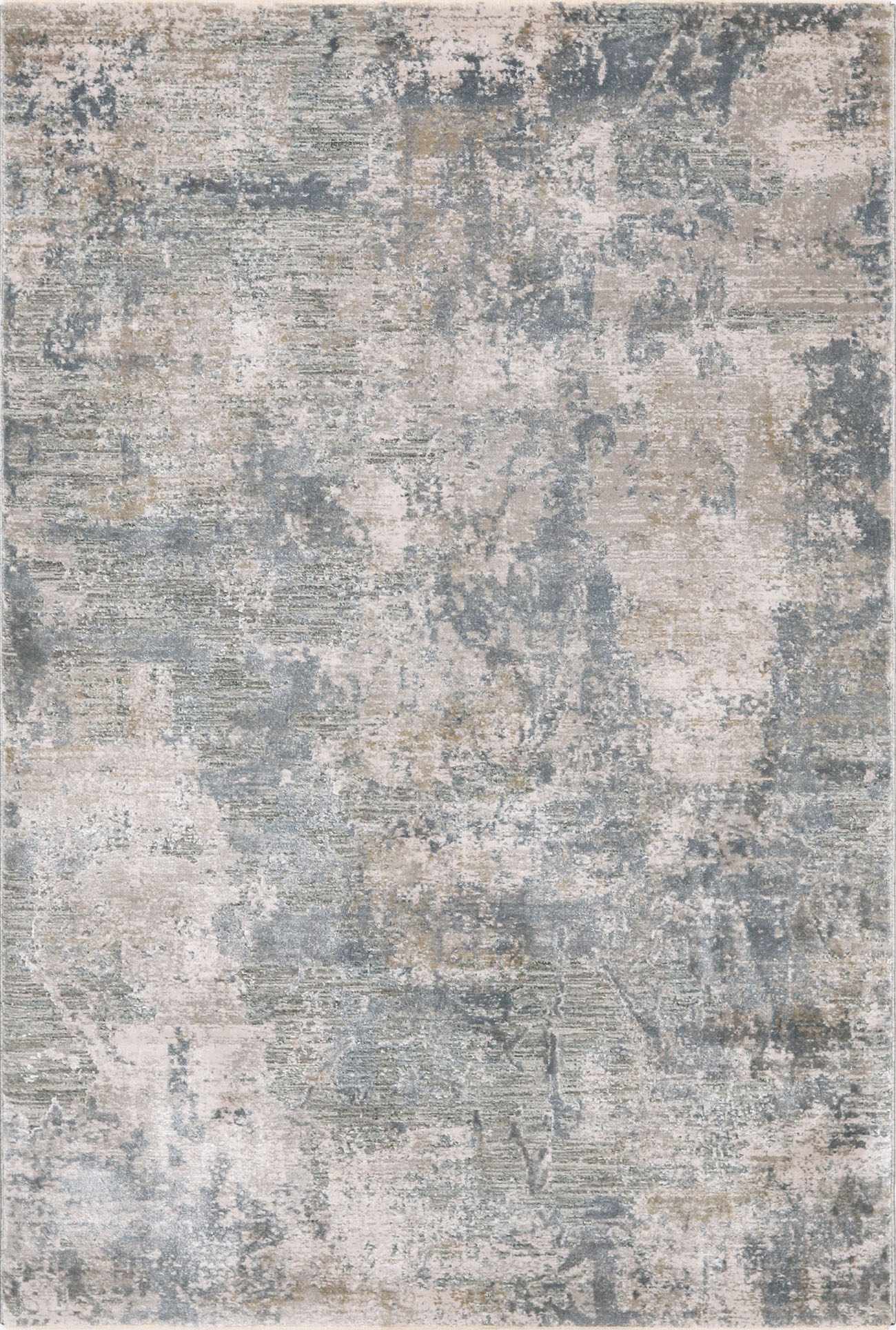 Gray Modern Abstract Design Machine Woven Rug - Image 2
