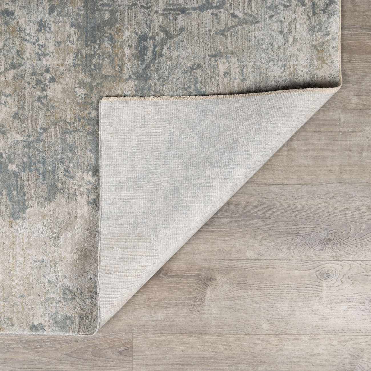 Gray Modern Abstract Design Machine Woven Rug - Image 5