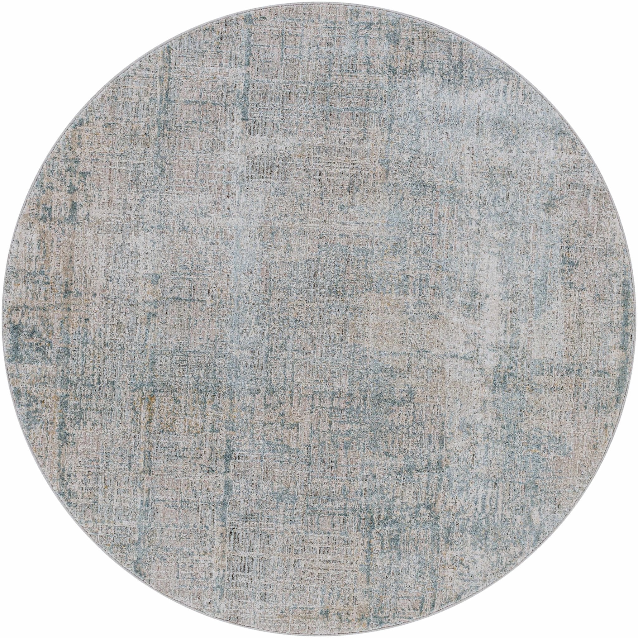 Gray Modern Abstract Design Machine Woven Rug - Image 9