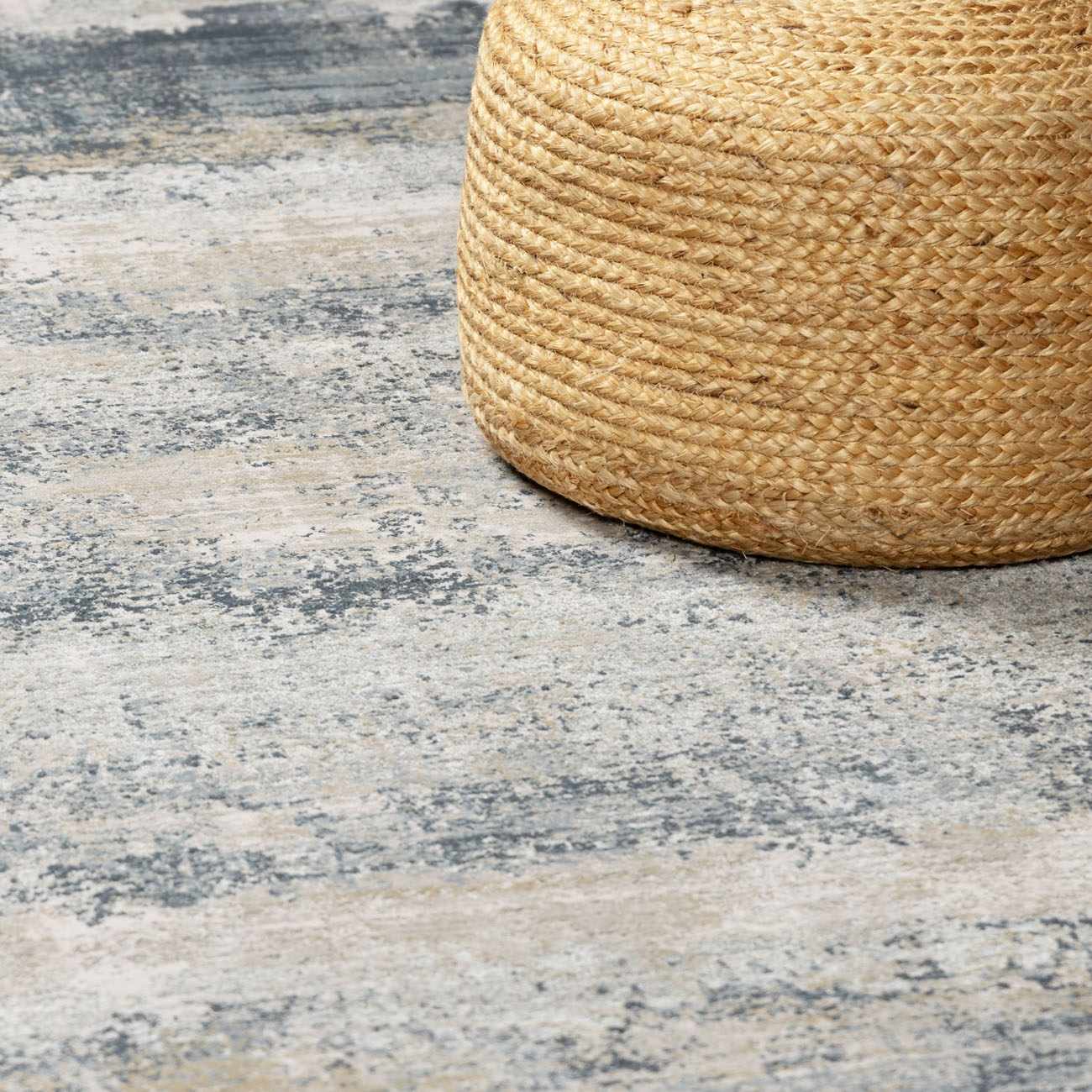 Gray Modern Abstract Machine Woven Rug - Image 11