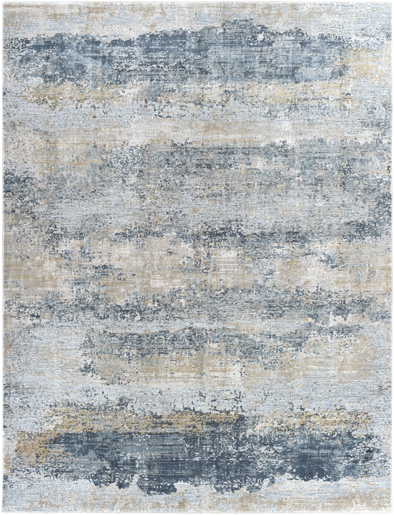 Gray Modern Abstract Machine Woven Rug - Image 18