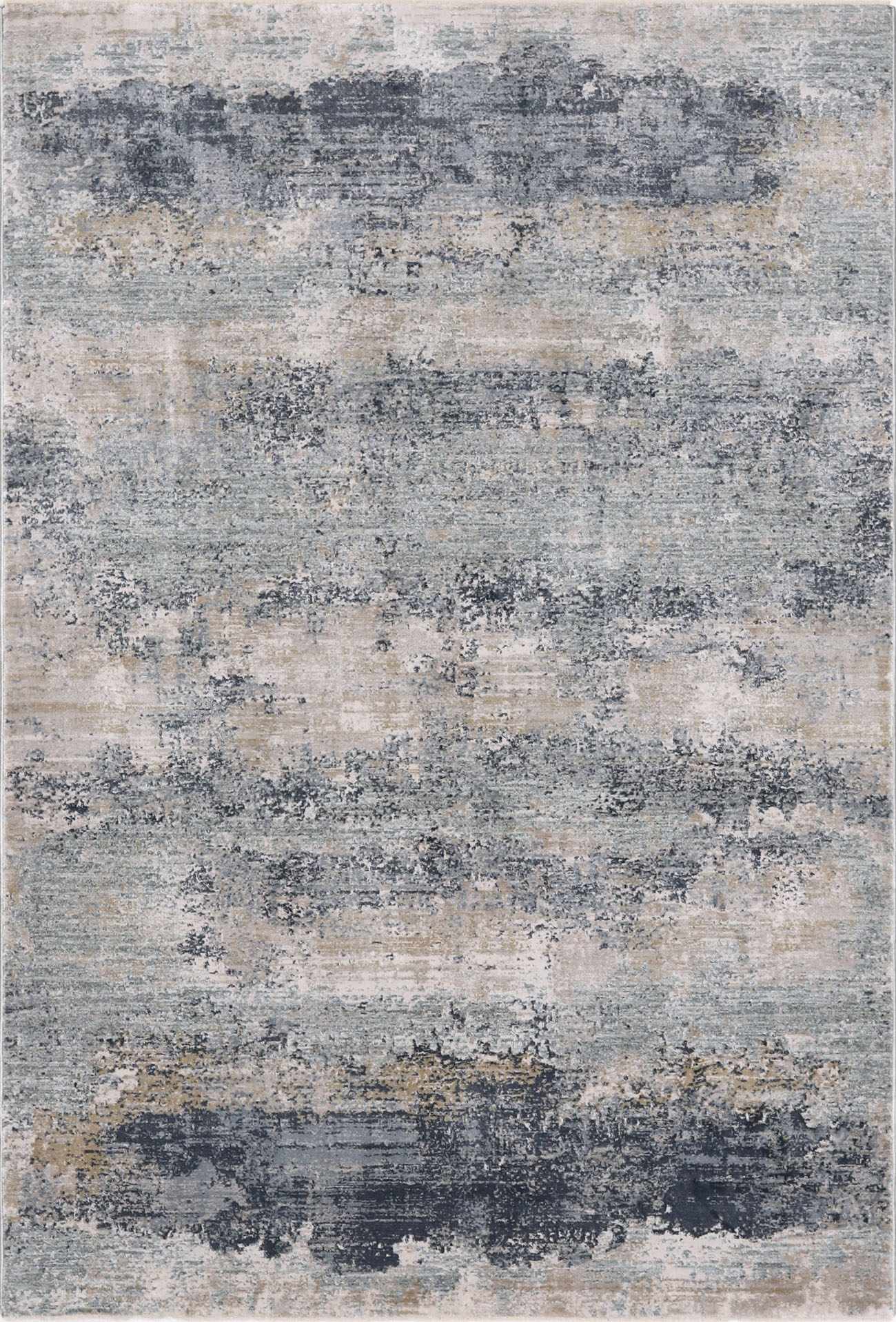 Gray Modern Abstract Machine Woven Rug - Image 2