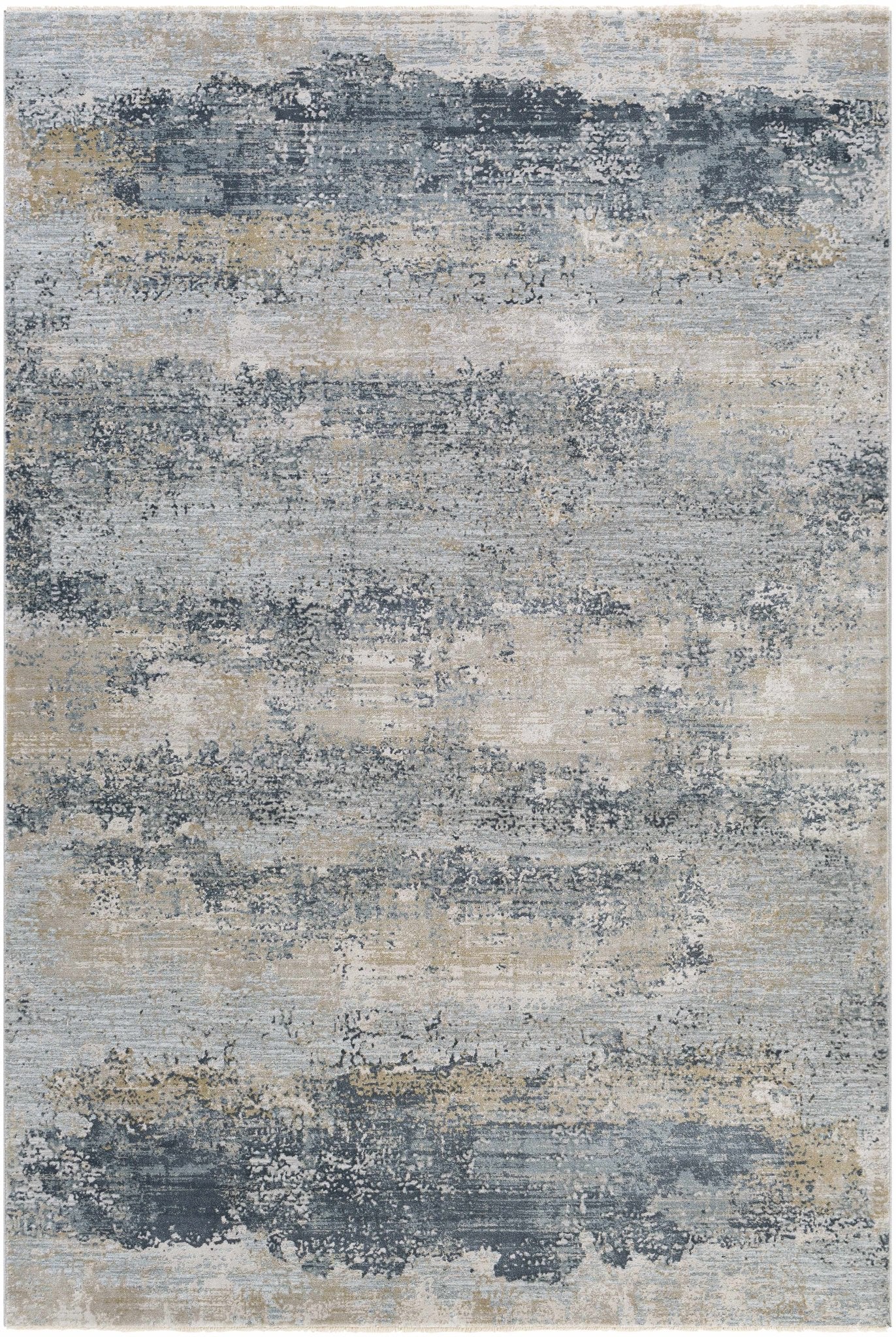 Gray Modern Abstract Machine Woven Rug - Image 20