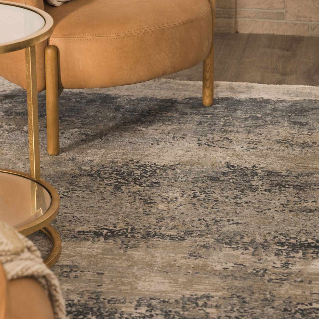 Gray Modern Abstract Machine Woven Rug - Image 8