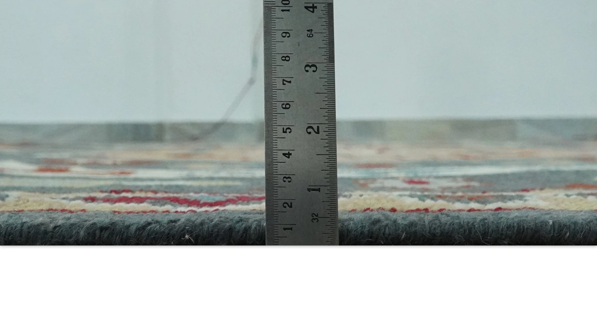 8x10 Gray, Rust and Peach Traditional Medallion Mamluk Design wool Rug - Image 8