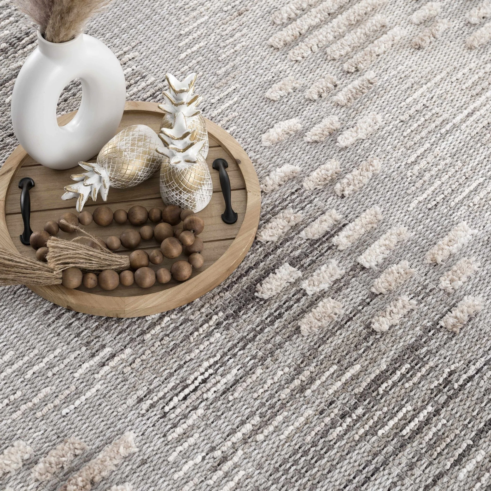 Modern Geometrical Gray, Silver and Charcoal high low texture area rug - Image 14
