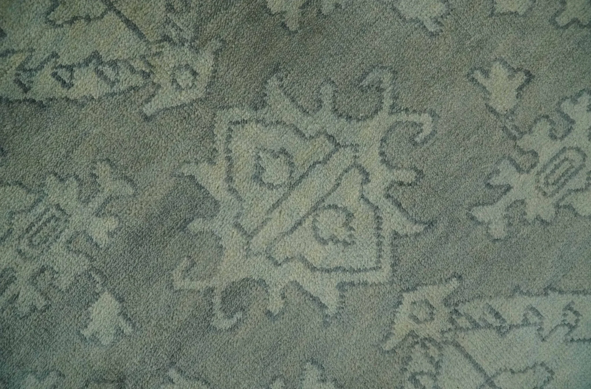 Gray, Silver and Charcoal Hand Knotted antique look Traditional Oushak 8x10 wool area Rug - Image 4