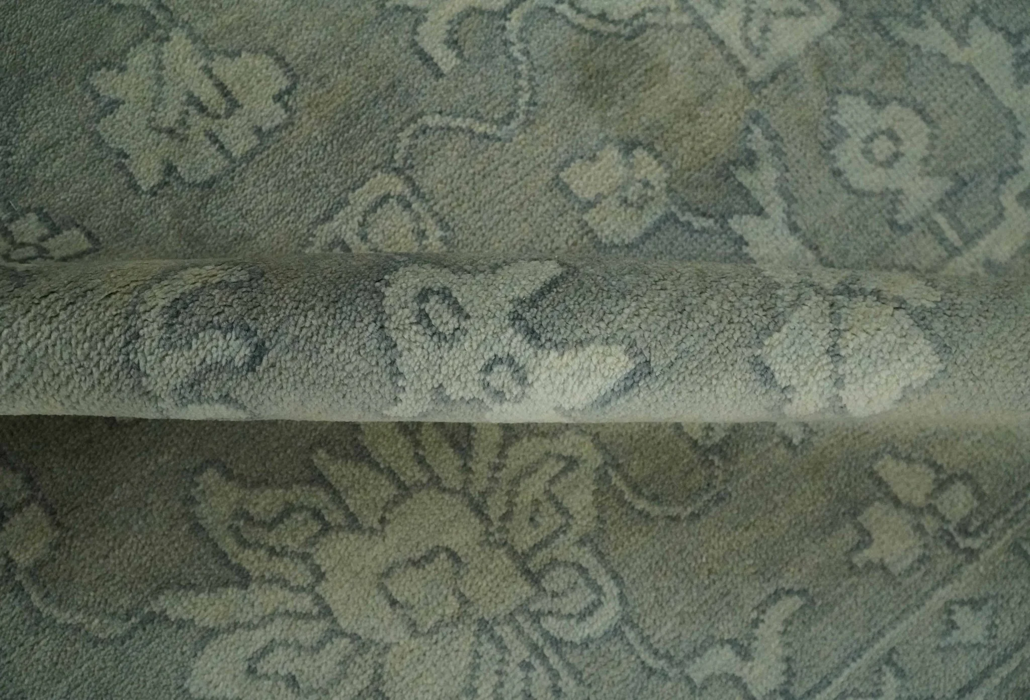 Gray, Silver and Charcoal Hand Knotted antique look Traditional Oushak 8x10 wool area Rug - Image 7