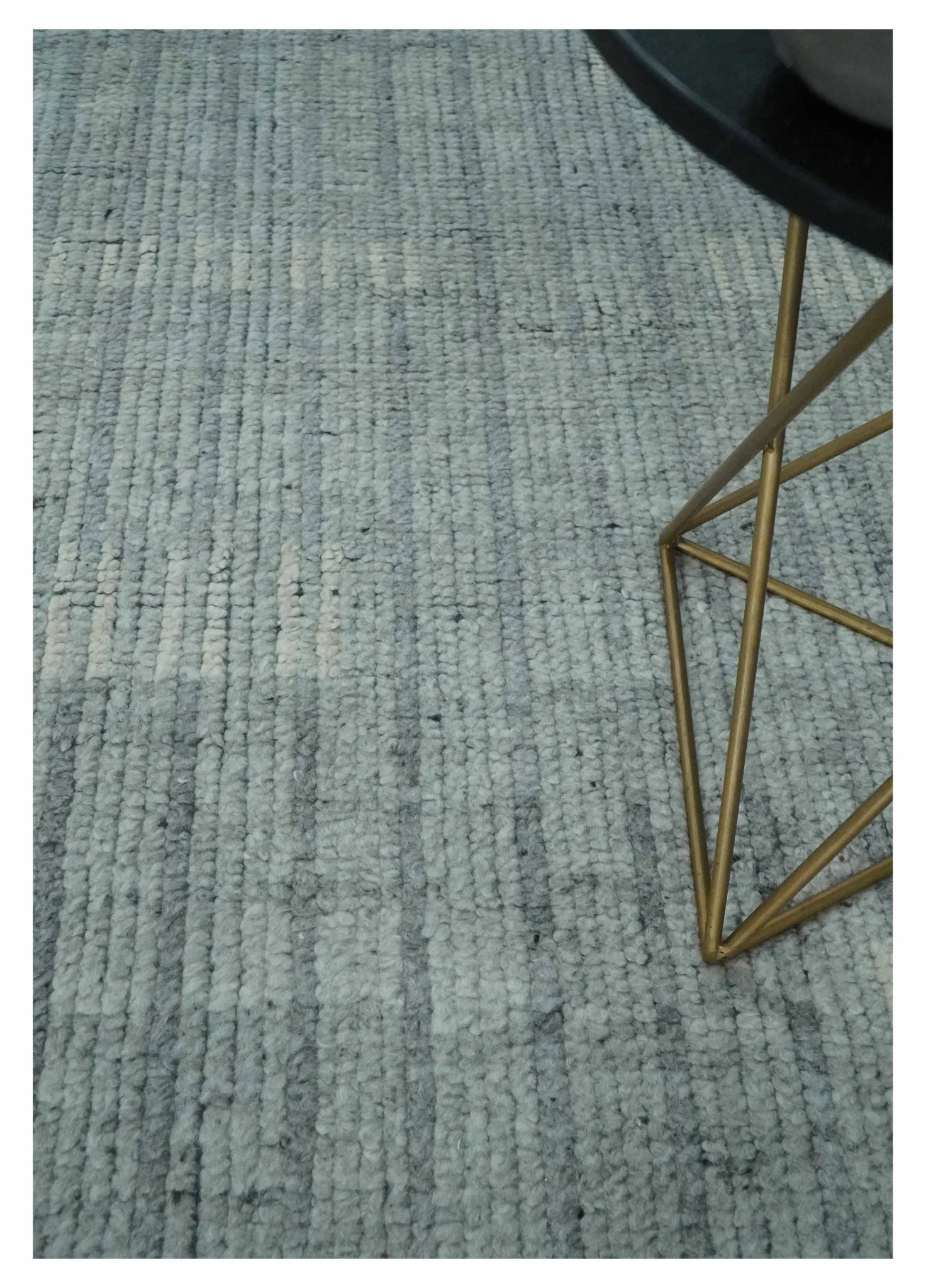 Gray, Silver and Ivory Traditional Hand Knotted 8x10 Wool Area Rug - Image 2