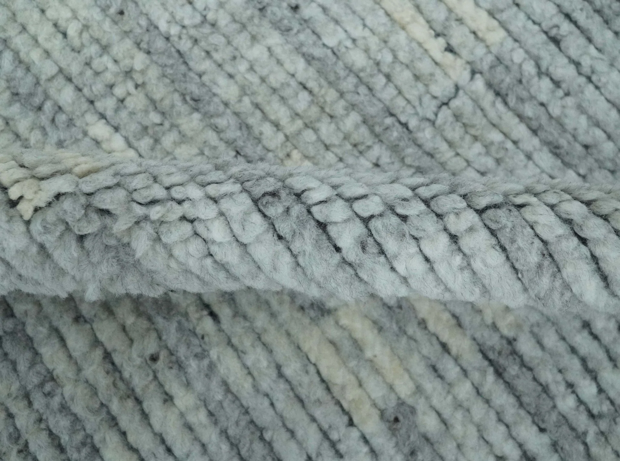 Gray, Silver and Ivory Traditional Hand Knotted 8x10 Wool Area Rug - Image 6