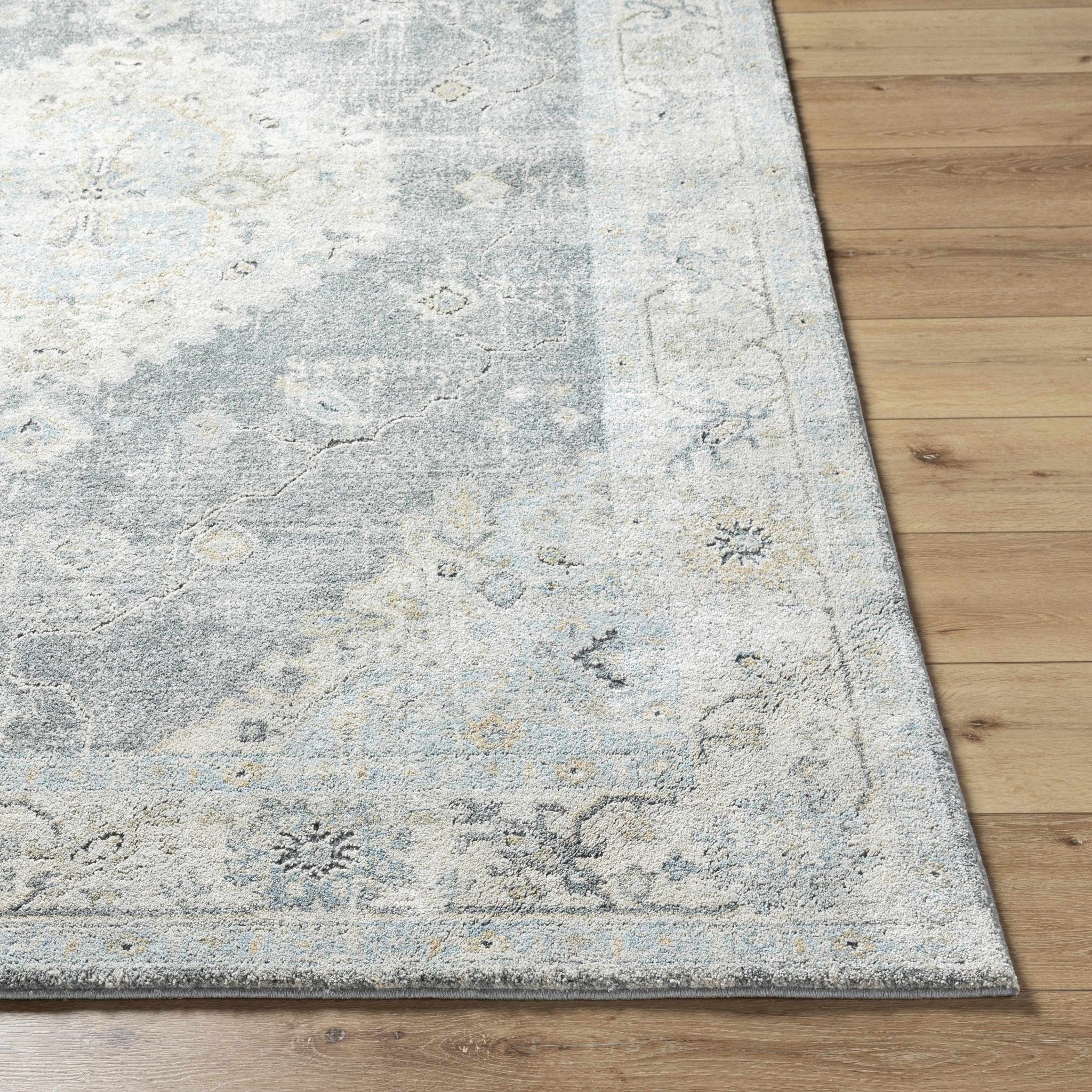 Gray Traditional Style Machine Woven Area Rug - Image 2