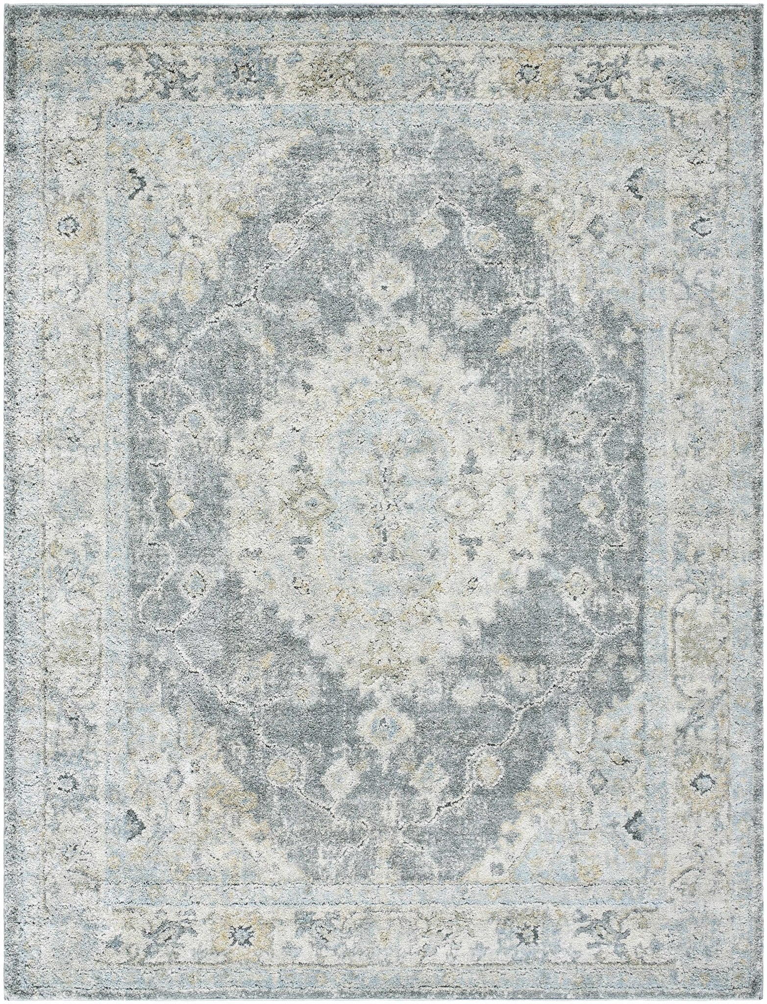 Gray Traditional Style Machine Woven Area Rug - Image 8