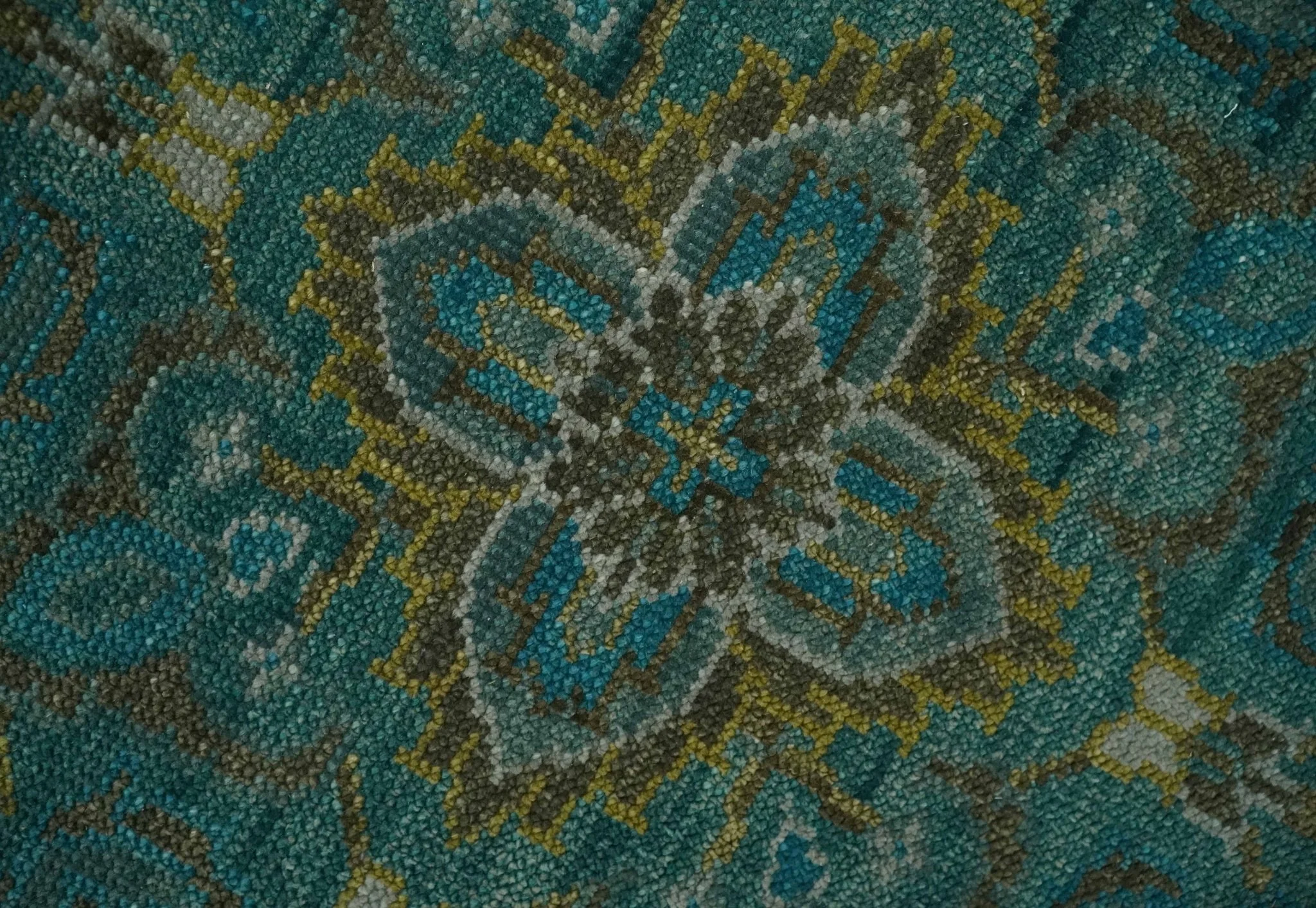Custom Made Green Hand Knotted Antique Style  Multi Size Traditional Wool Rug - Image 4