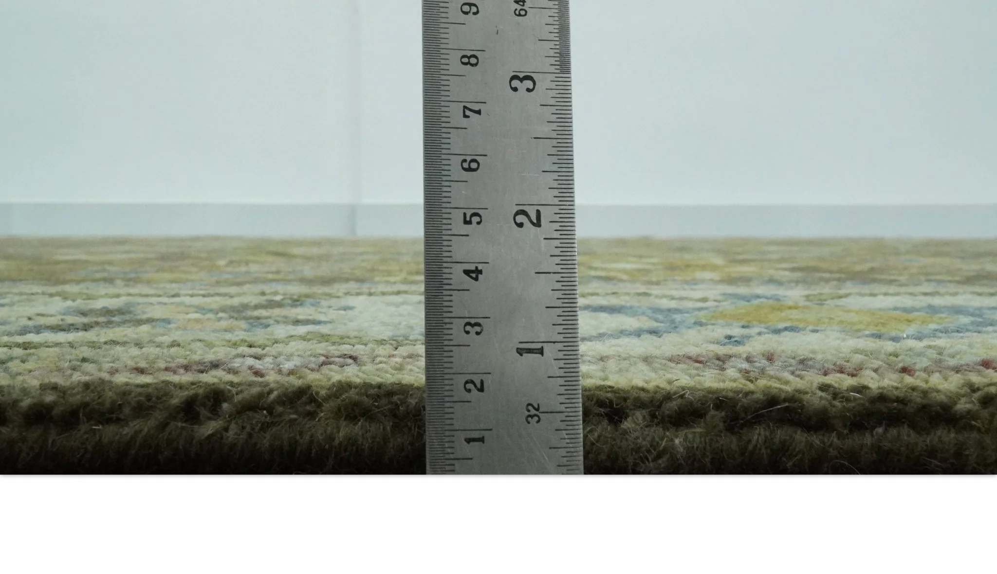 Vintage Style Earthy Green and Silver Traditional Hand Knotted 8x10 wool area rug - Image 8