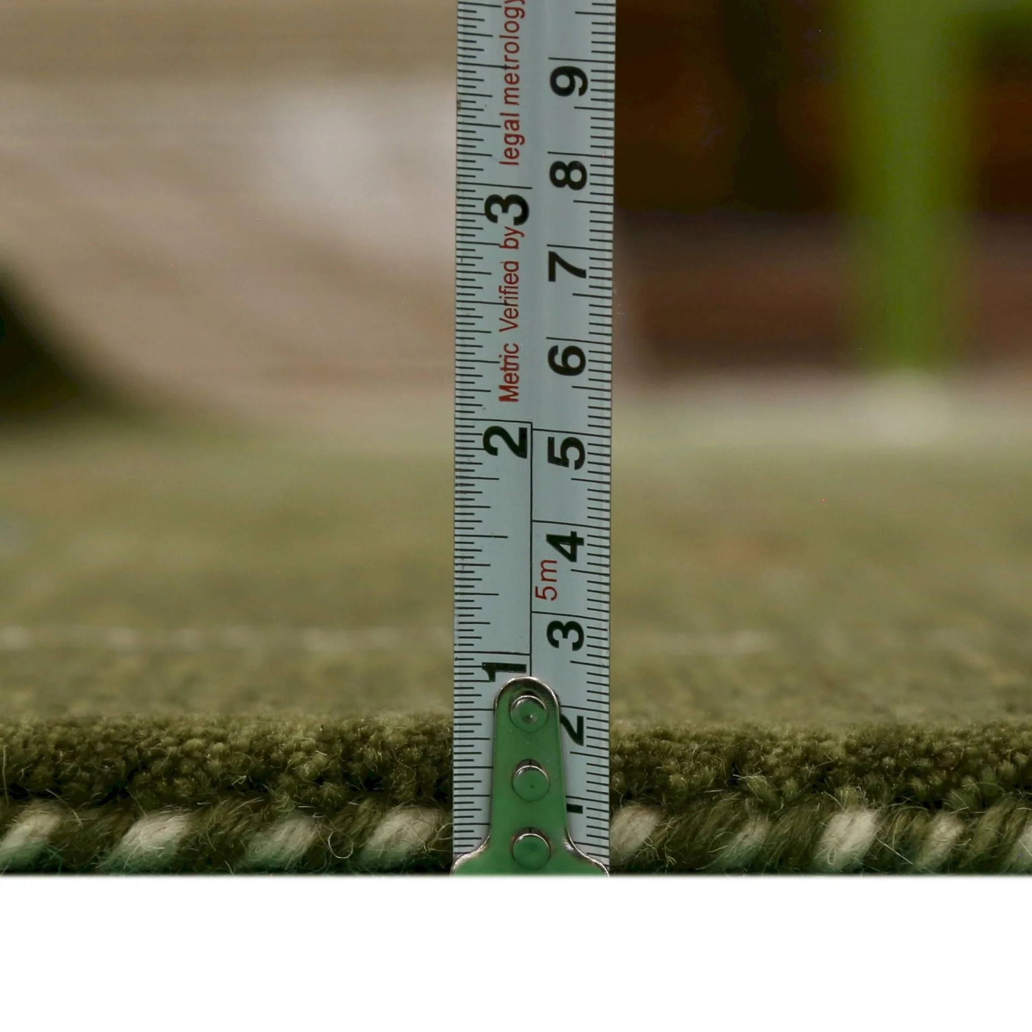 Green Modern Design Hand Loomed Wool Area Rug - Image 5