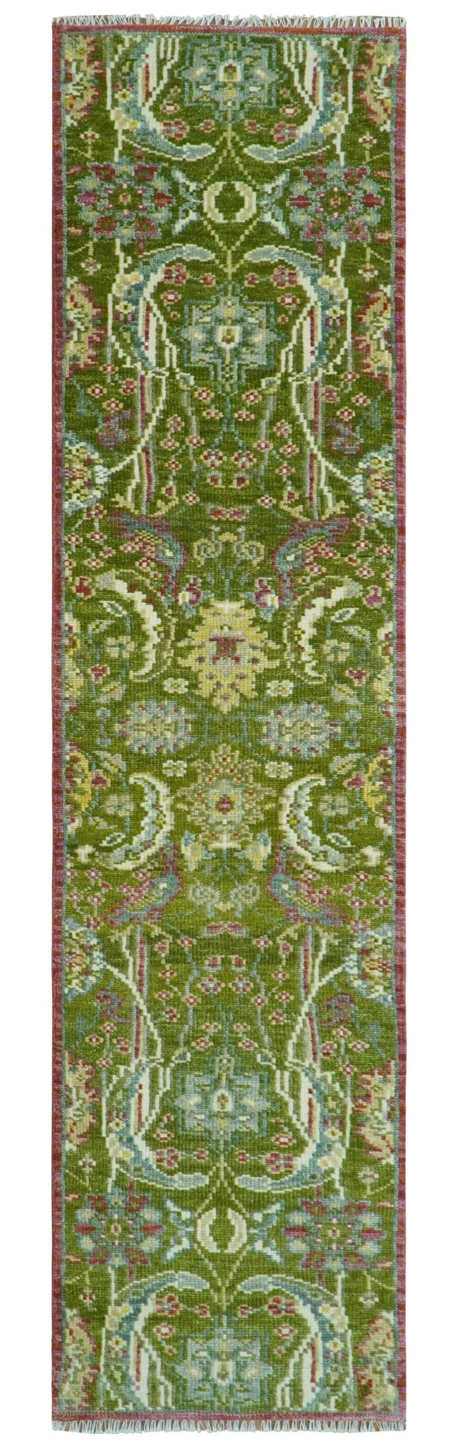 The Peacock Garden Bird Hand Knotted Custom Made Wool Area Rug - Image 14