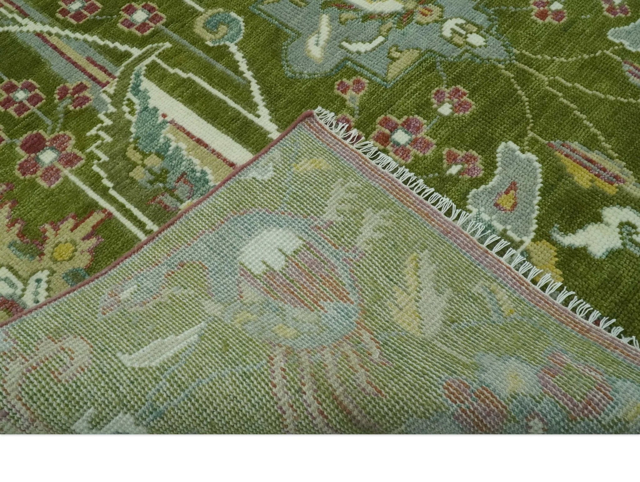 The Peacock Garden Bird Hand Knotted Custom Made Wool Area Rug - Image 7