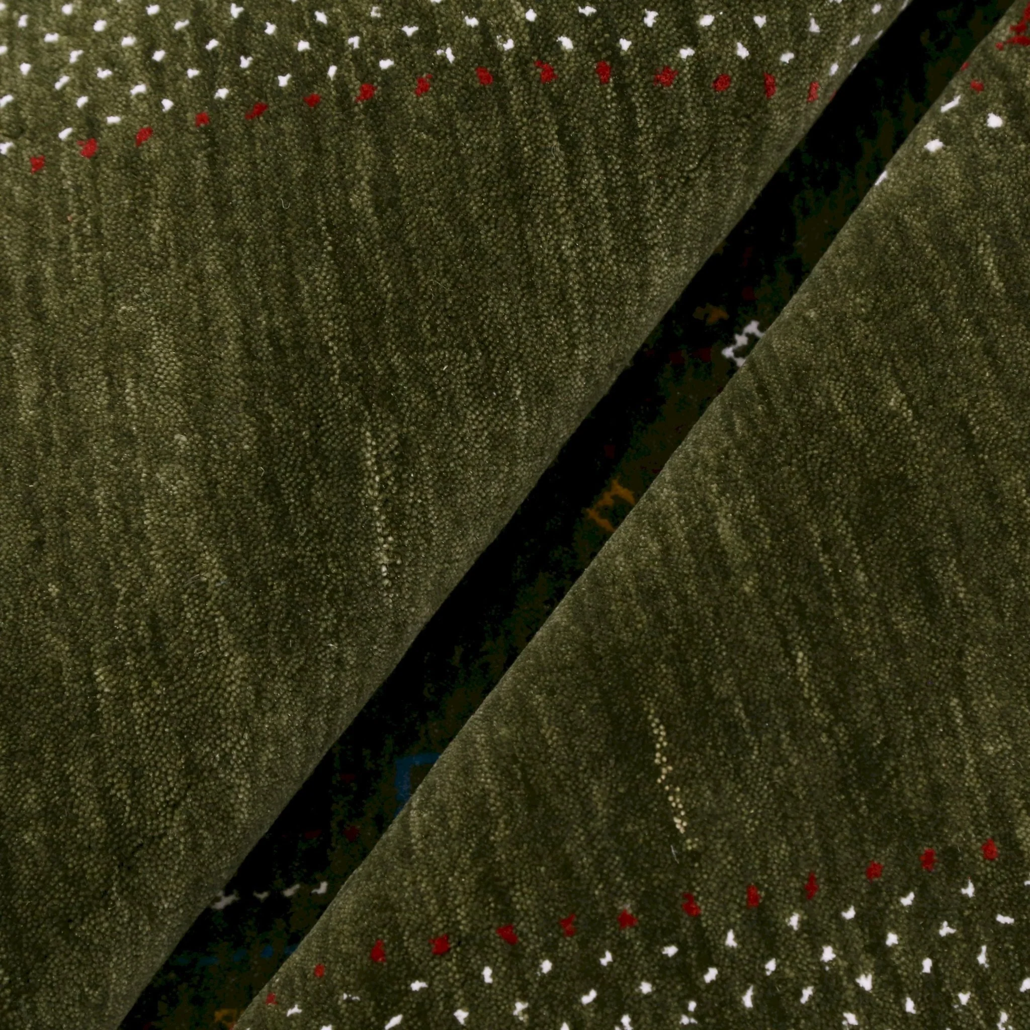 Green Tribal Center Pattern Hand Loomed Wool Area Rug - Image 3