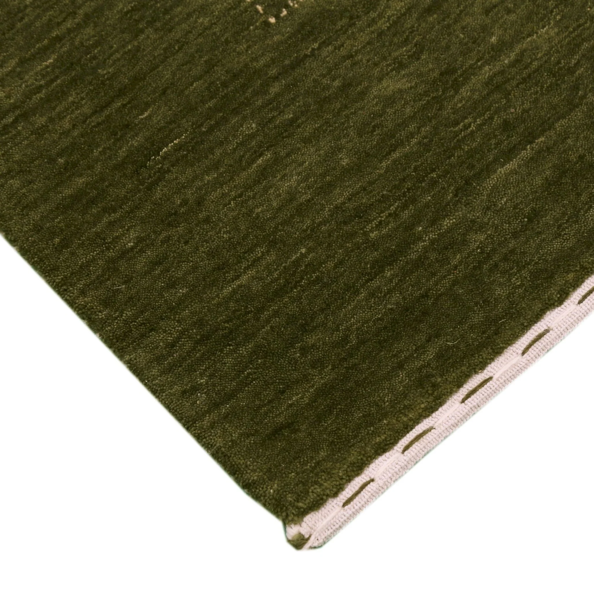 Green Tribal Design Hand Loomed Wool Area Rug - Image 8