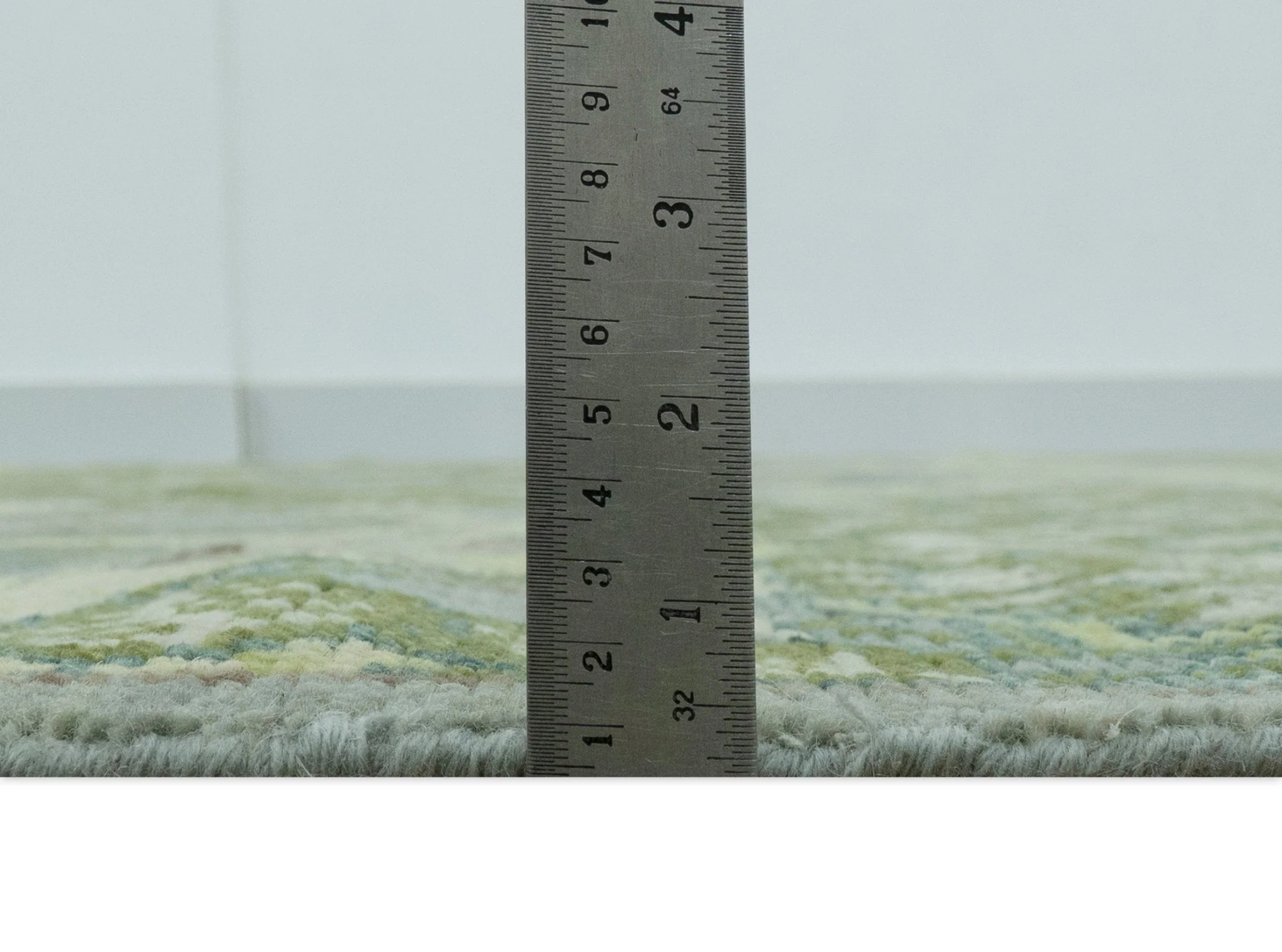 Green And Gray Nature Jungle Hand Knotted Custom Made wool area rug - Image 5