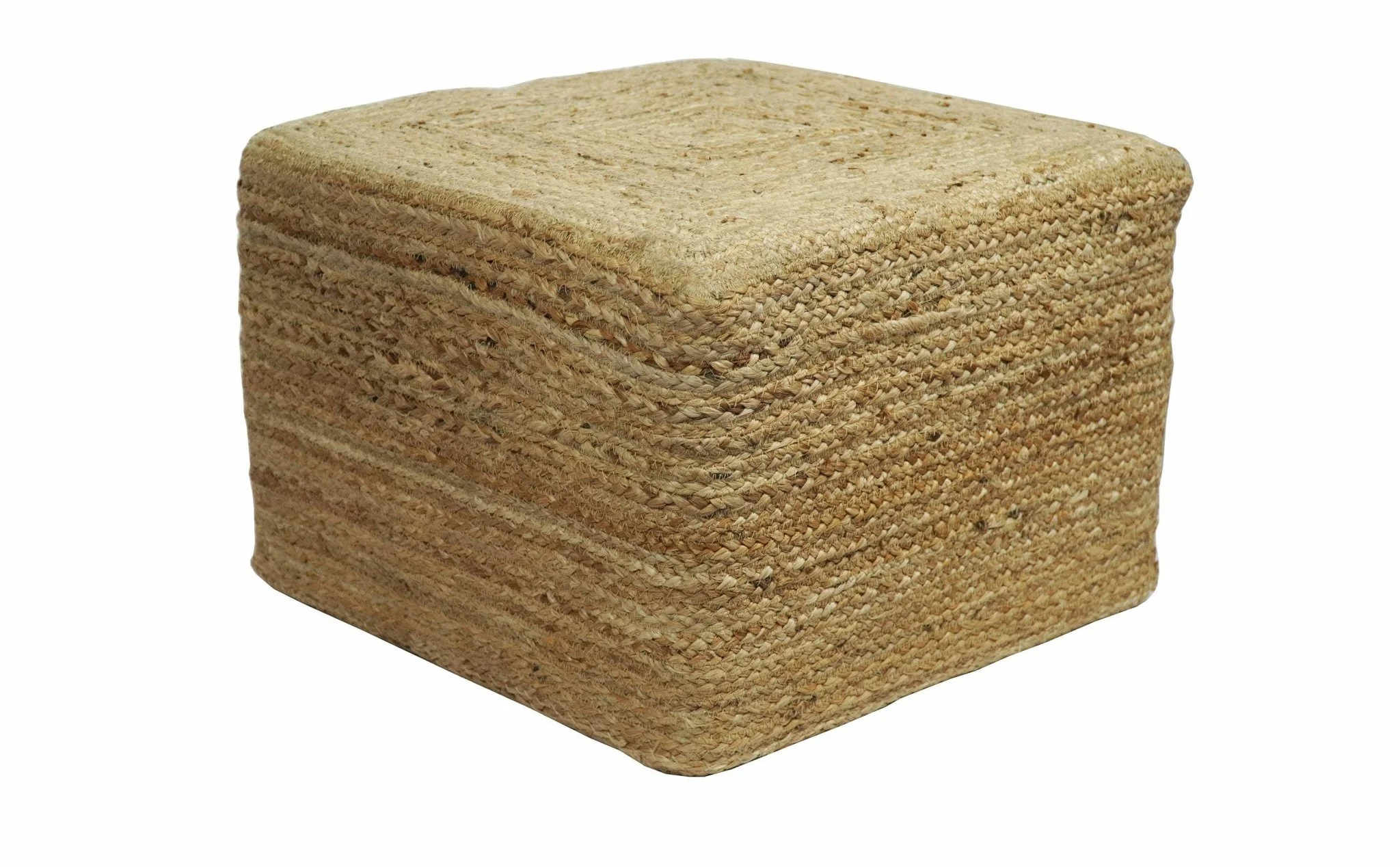 Natural Brown Jute Pouf, Hand Braided boho Pouf Ottoman Footstool, Side table, Seat , Foot Rest, Living Room, Bedroom | JP1 - Image 6