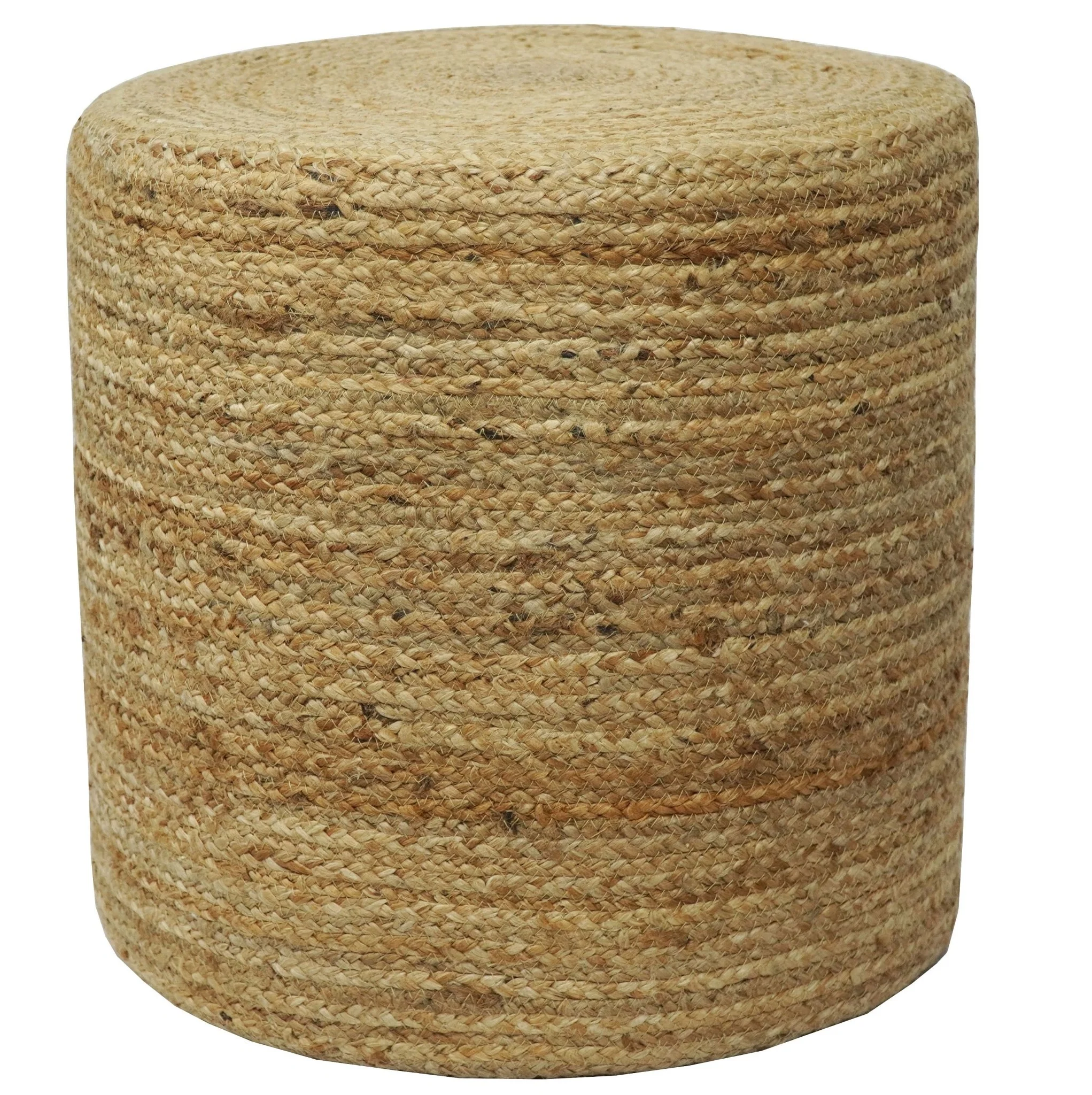 Hand Braided Jute Pouf 100% Natural Fiber - Footstool, Chair or Footrest | JP2 - Image 2