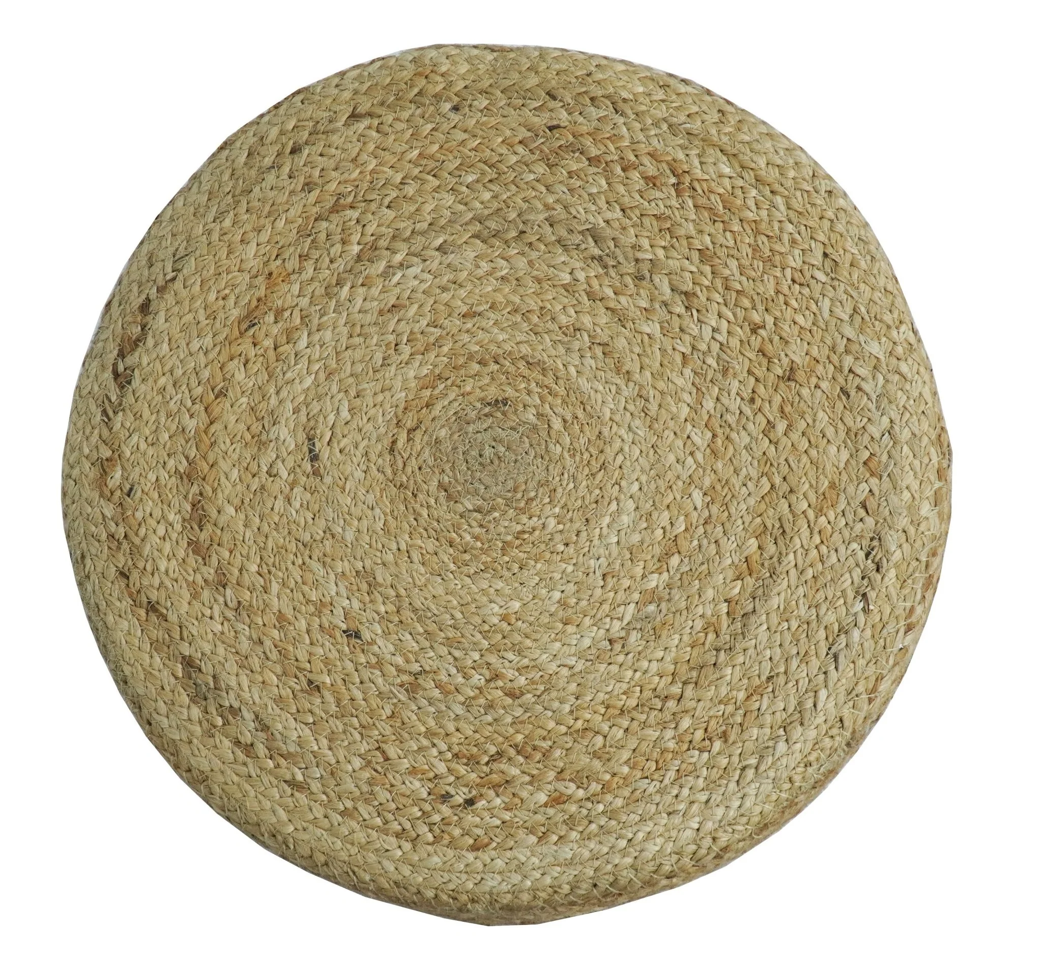 Hand Braided Jute Pouf 100% Natural Fiber - Footstool, Chair or Footrest | JP2 - Image 4