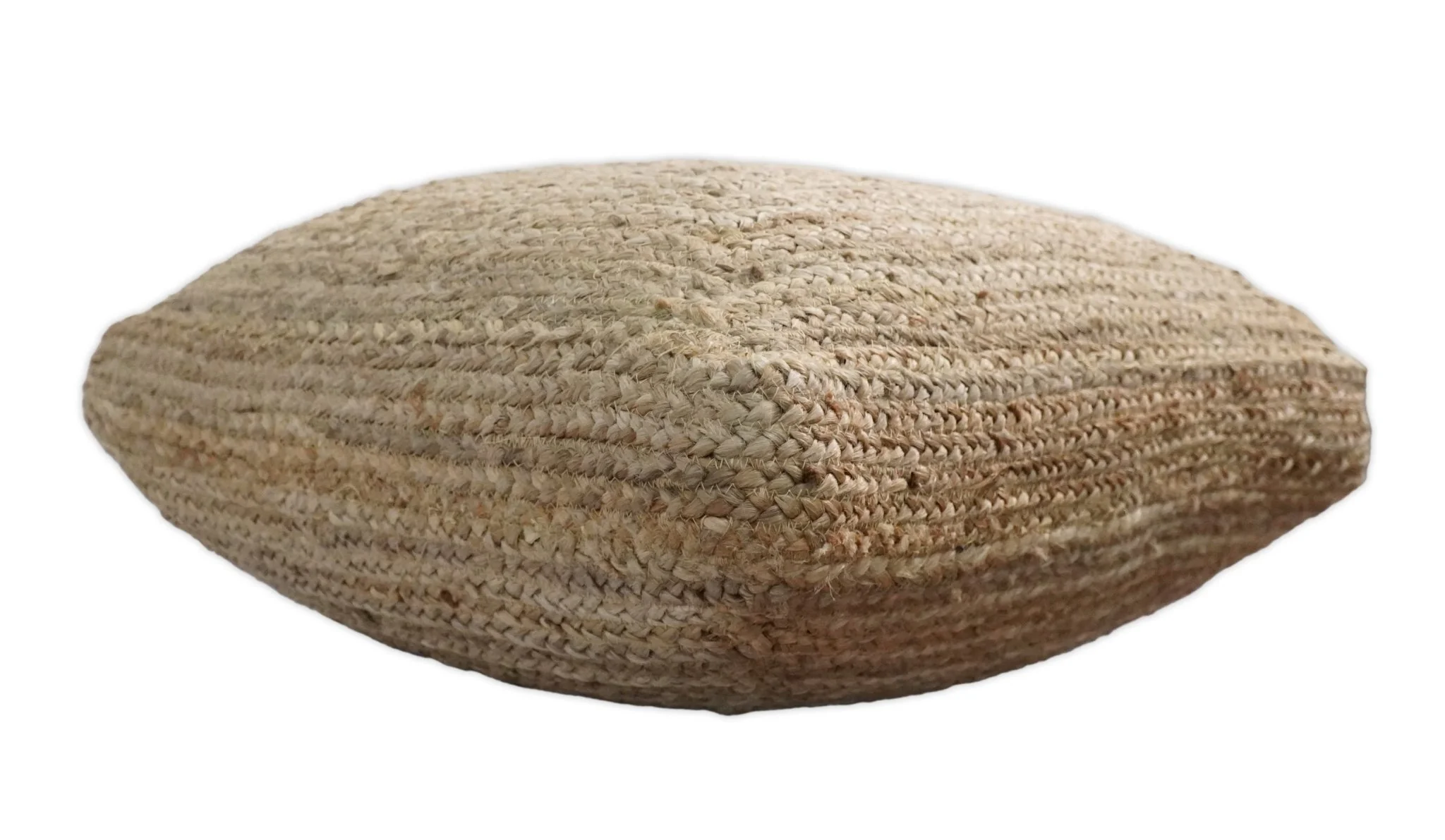 Natural Brown Hand Braided boho square Jute Square Pouf - Image 5
