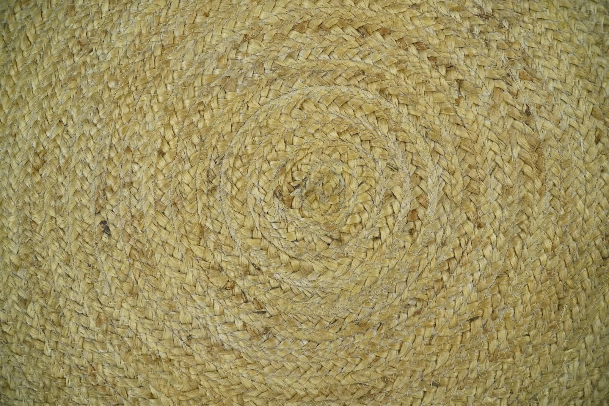Hand Braided Solid Round natural Brown Jute Sisal Rug | JR13 - Image 4
