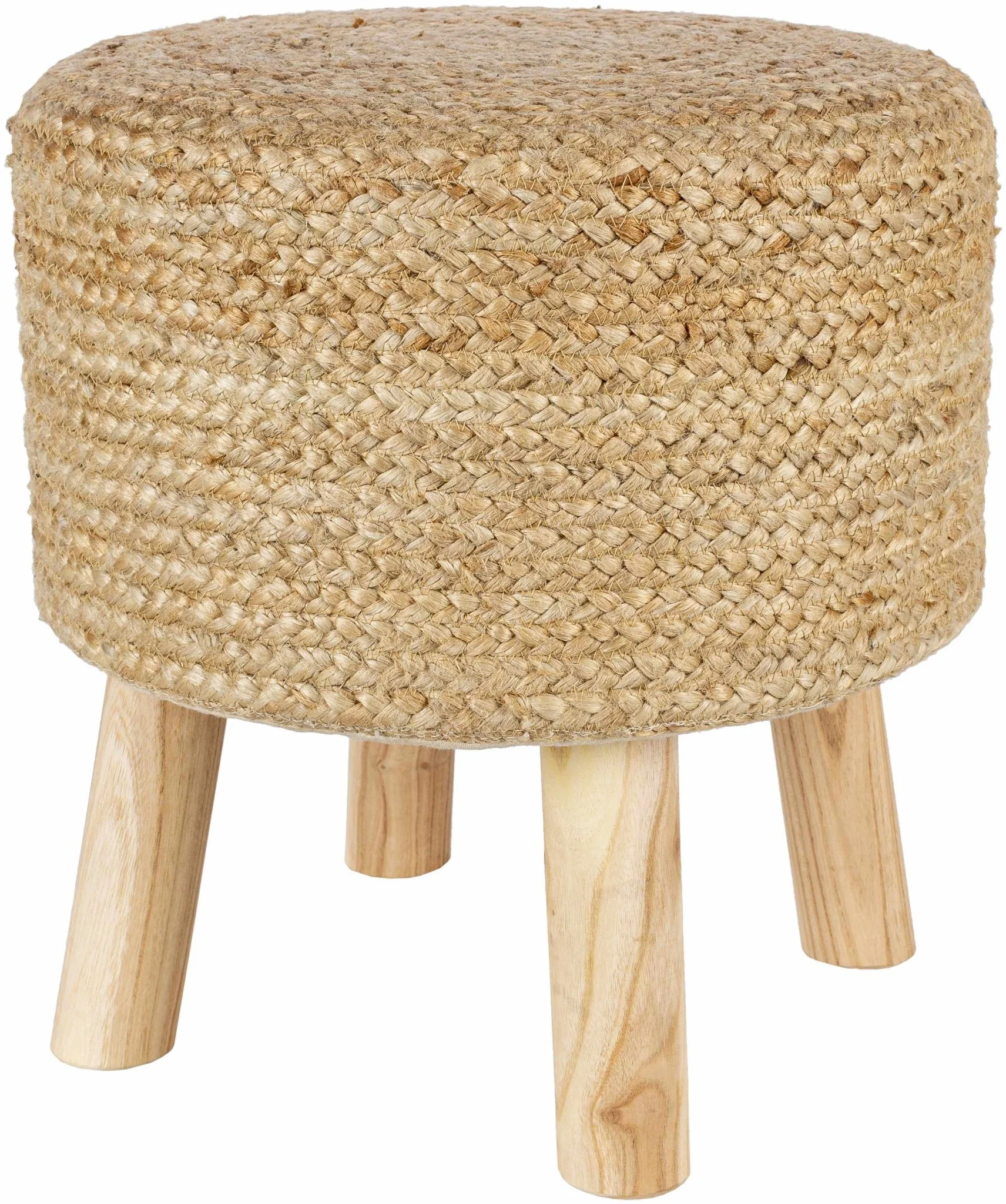 Hand Crafted Natural Brown Jute Stool, Perfect for home decor - Image 2