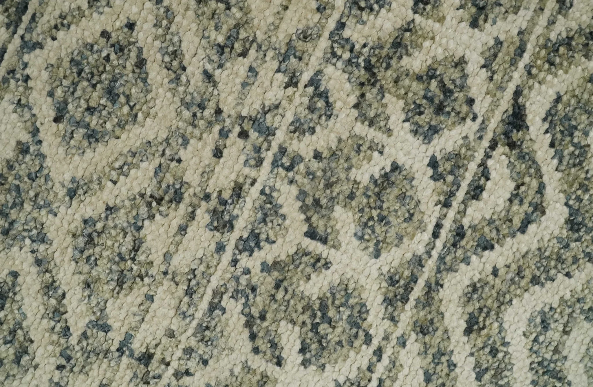 Hand Knotted 4x6 Beige, Camel and Olive Modern Contemporary Southwestern Tribal Trellis Recycled Silk Area Rug | OP59 - Image 2