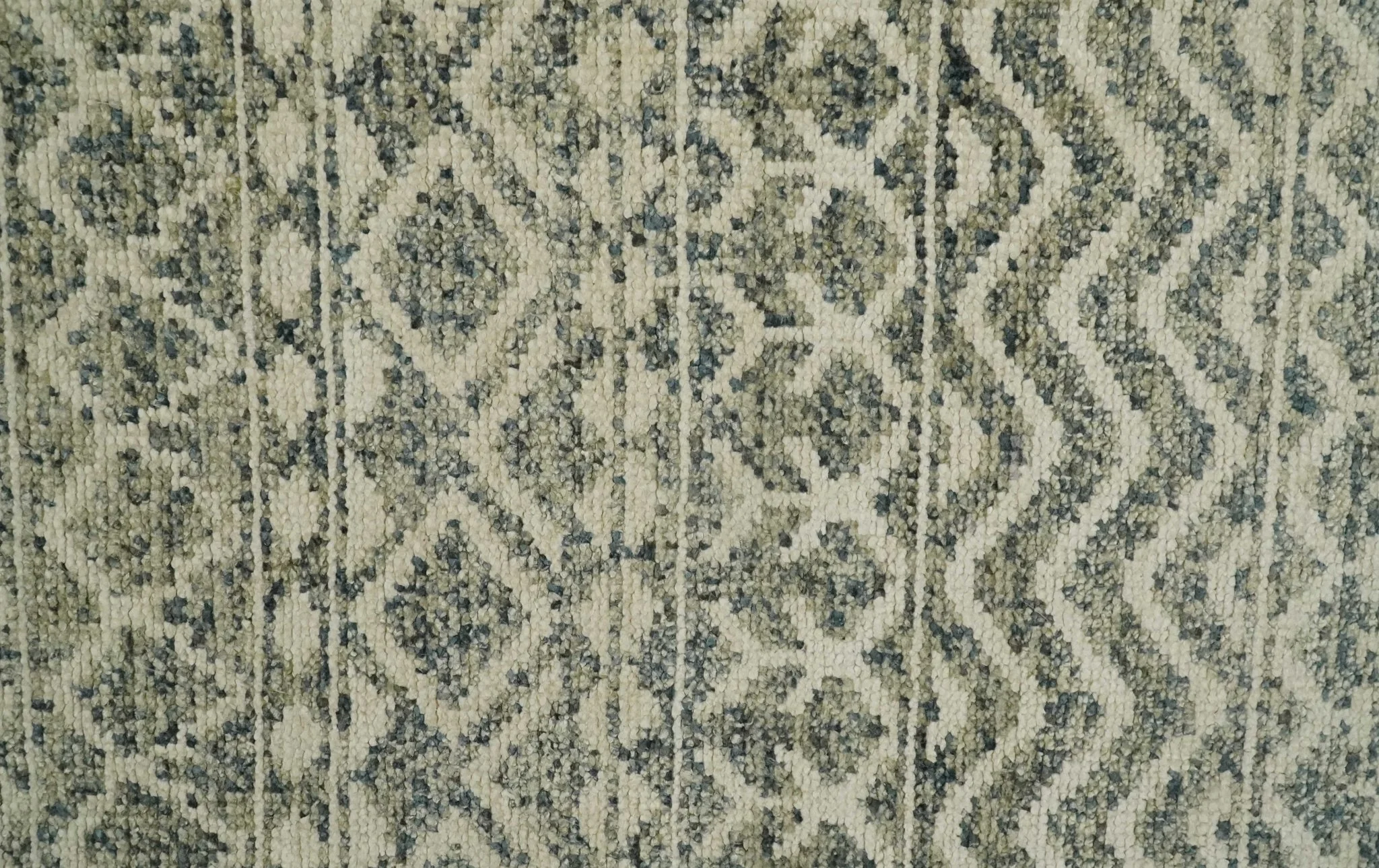 Hand Knotted 4x6 Beige, Camel and Olive Modern Contemporary Southwestern Tribal Trellis Recycled Silk Area Rug | OP59 - Image 8