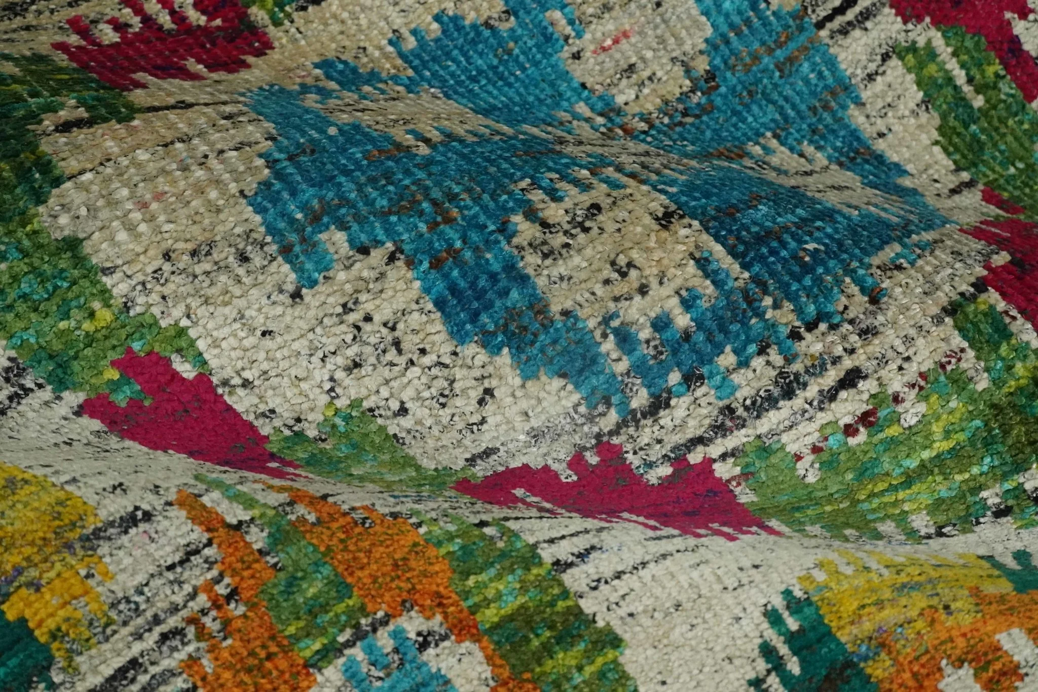 Hand Knotted 4.5x6.5 Multicolor Persian made of Recycled Silk Area Rug | OP66 - Image 6