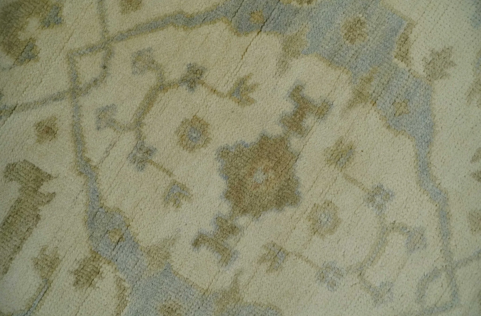 Hand Knotted 4x6 Oriental Oushak Beige an Gray Wool Area Rug, Small Turkish Design Rug | N35146 - Image 7