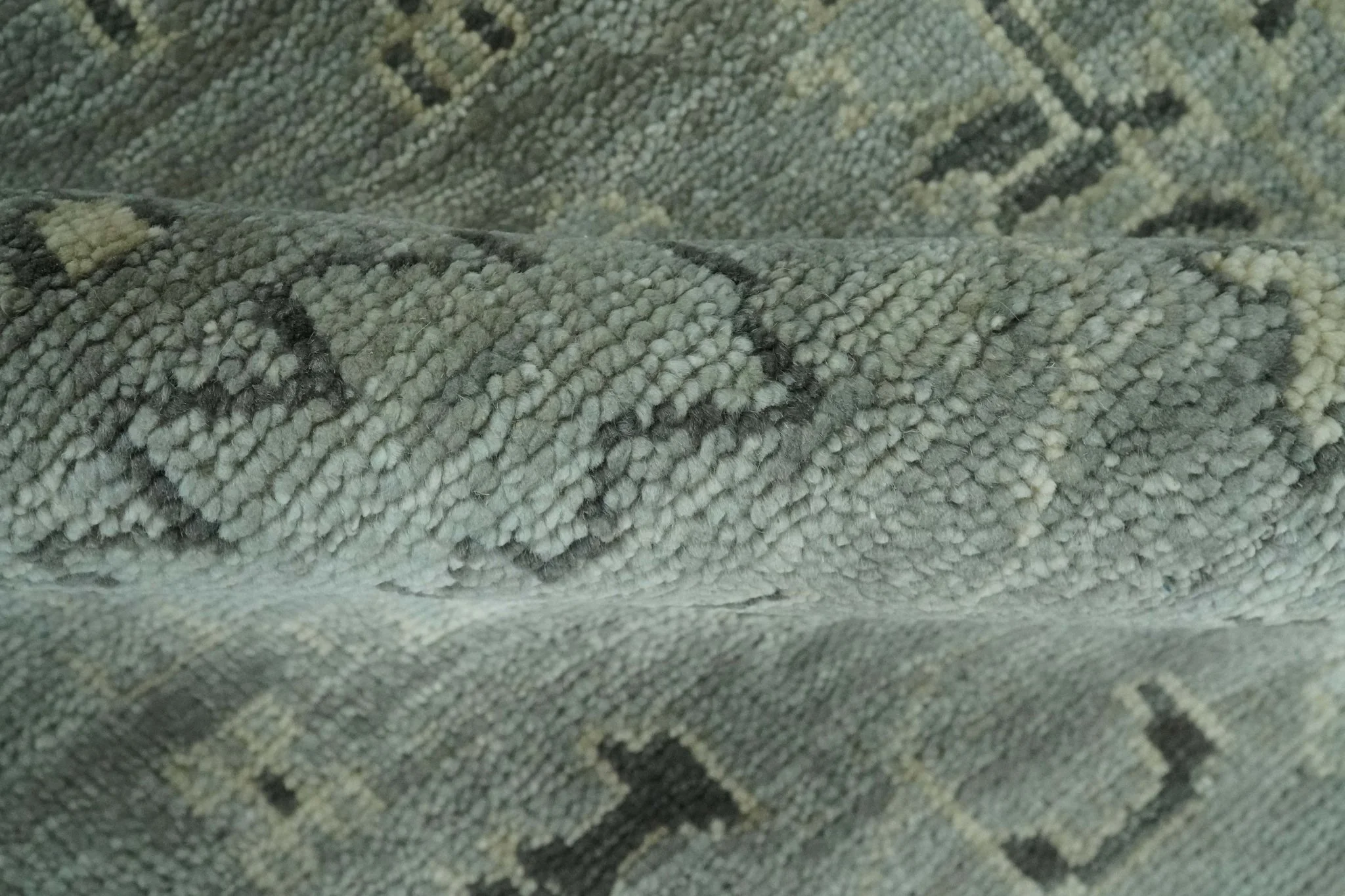 Antique Oushak Silver and Charcoal Multi size Wool Area Rug - Image 7