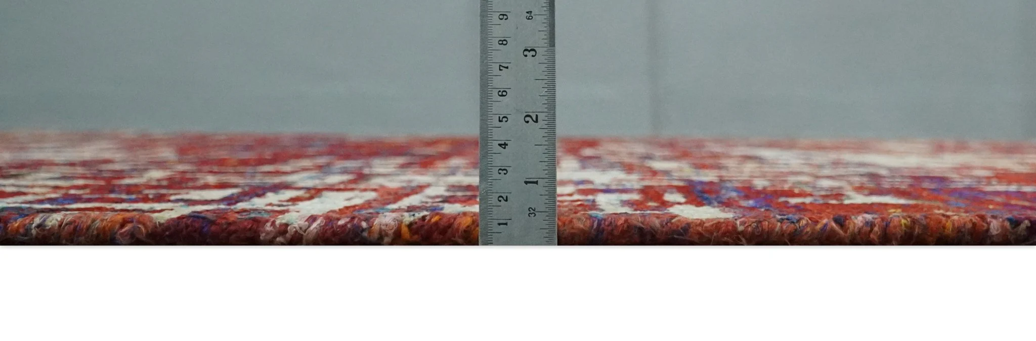 Hand Knotted 5x8 Camel, Rust and Blue Modern Abstract Contemporary Recycled Silk Area Rug | OP126 - Image 8