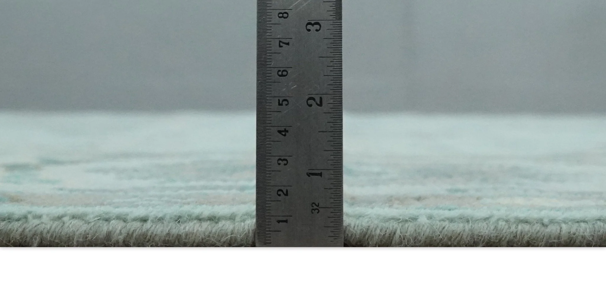 Hand Knotted 8x10 Aqua and Silver Antique Oushak Wool Area Rug - Image 7
