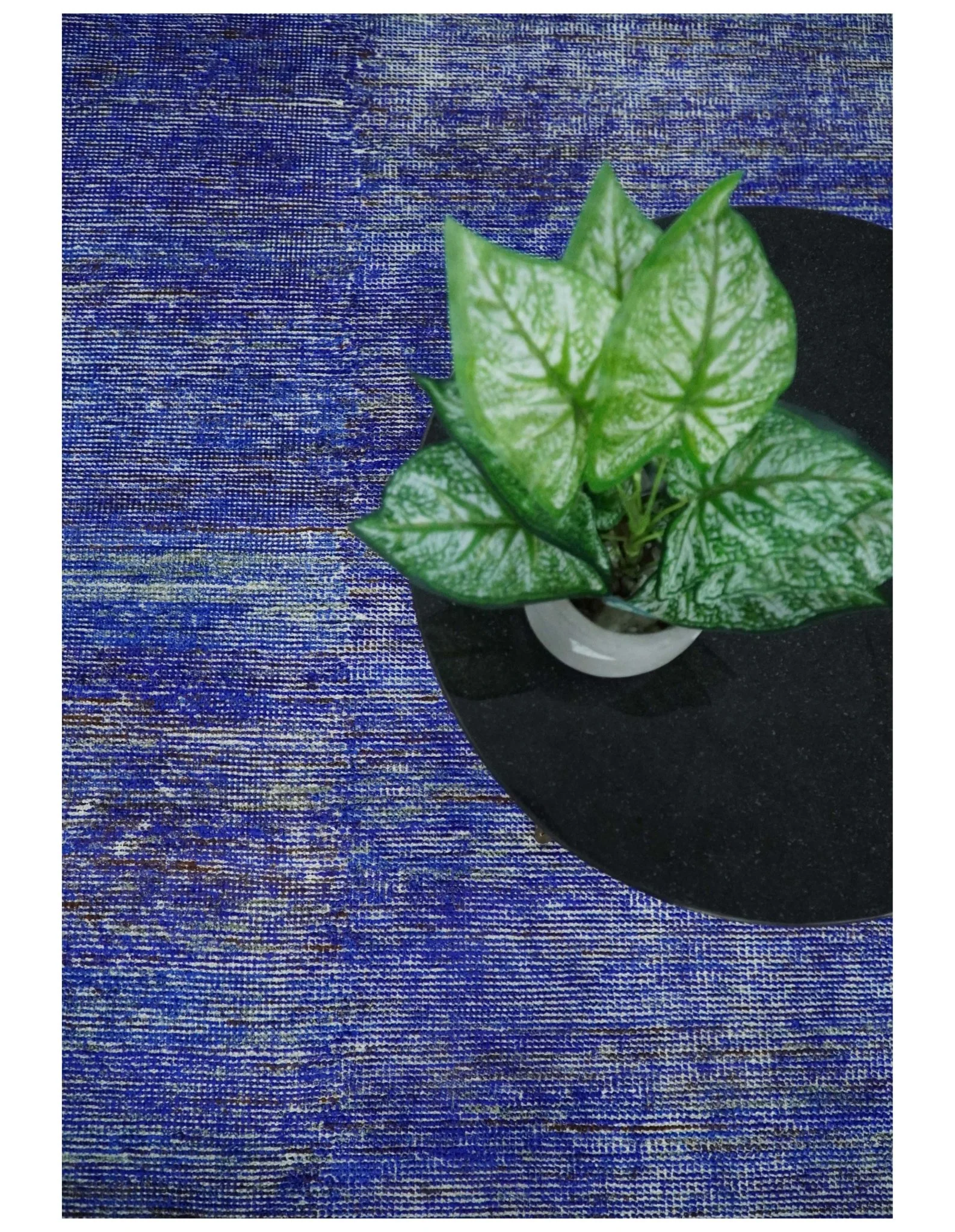 Hand Knotted 8x10 Denim Blue Modern Abstract Silk Bohemian Area Rug | TRDSS4 - Image 10
