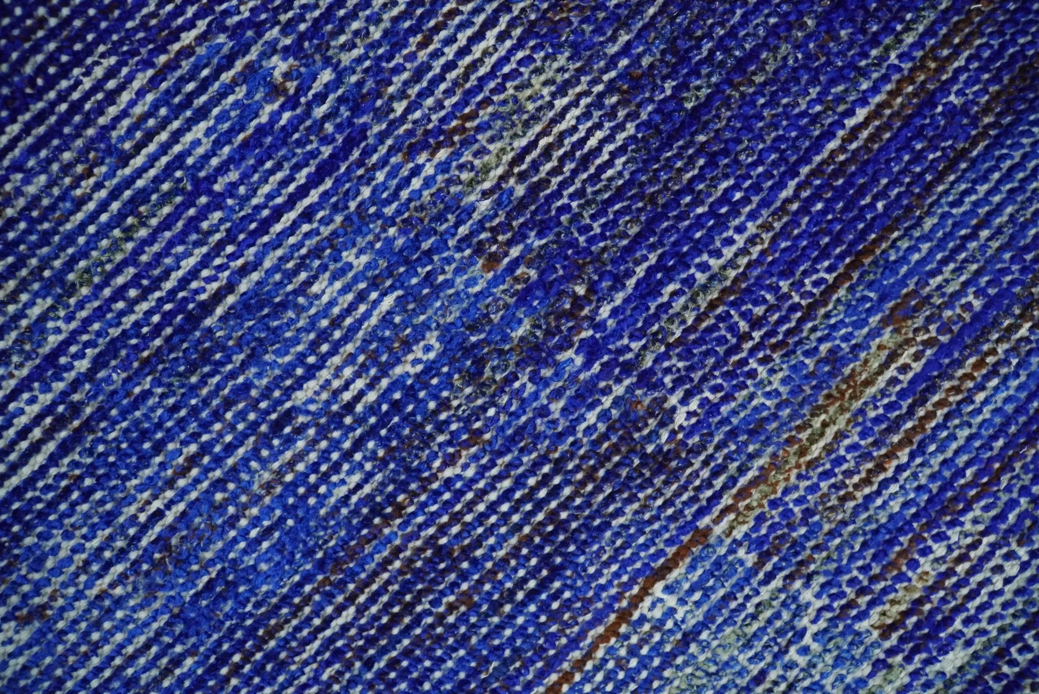 Hand Knotted 8x10 Denim Blue Modern Abstract Silk Bohemian Area Rug | TRDSS4 - Image 7