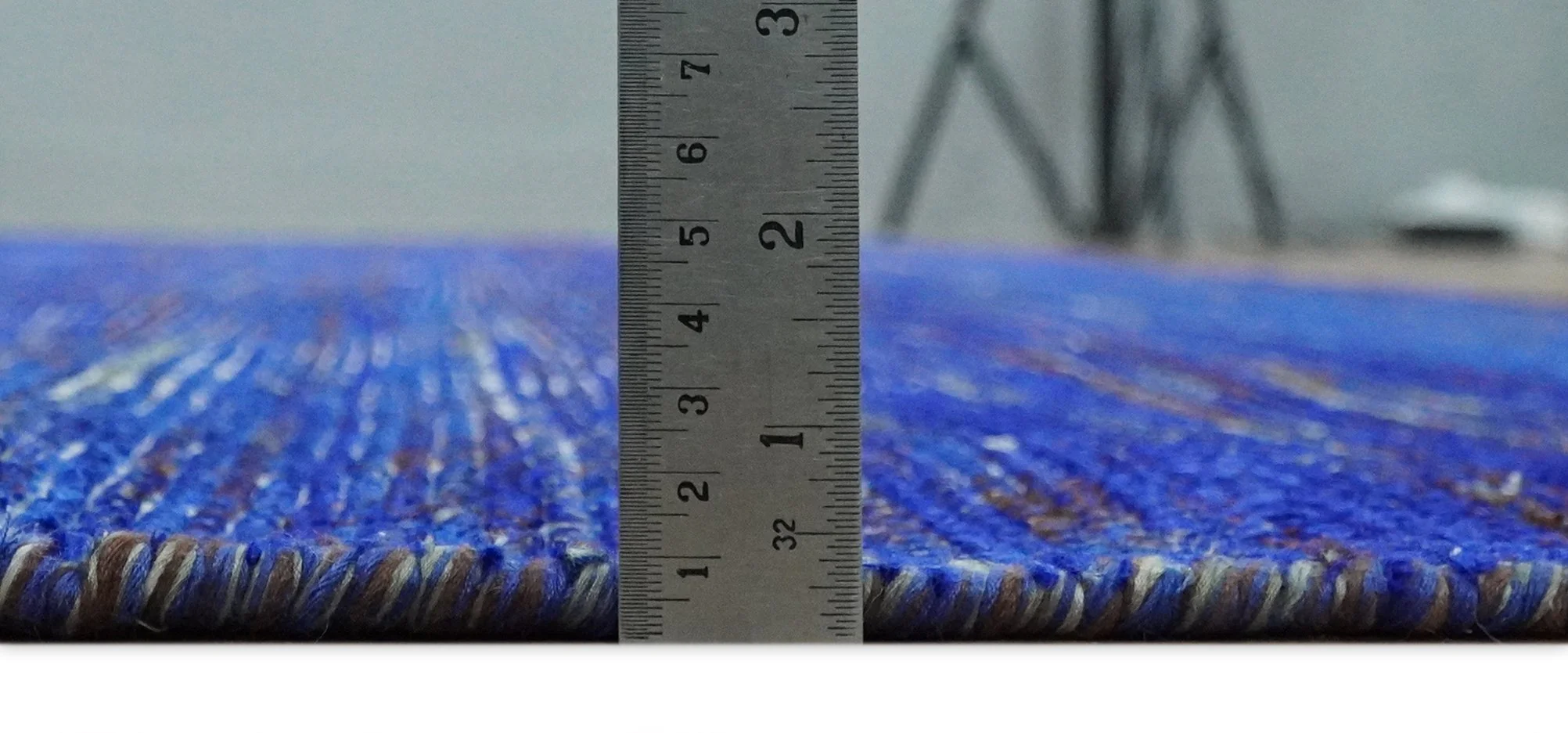 Hand Knotted 8x10 Denim Blue Modern Abstract Silk Bohemian Area Rug | TRDSS4 - Image 9