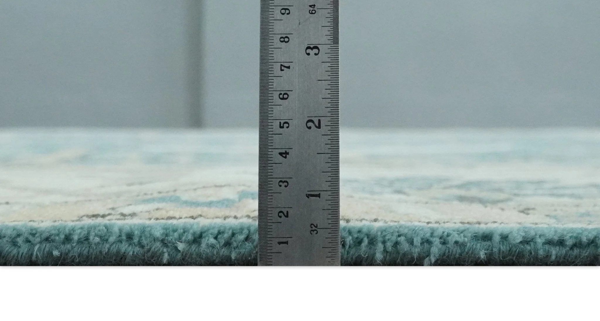 Hand Knotted 8x10 Oriental Oushak Aqua and Beige Wool Area Rug | TRDCP1200810 - Image 8