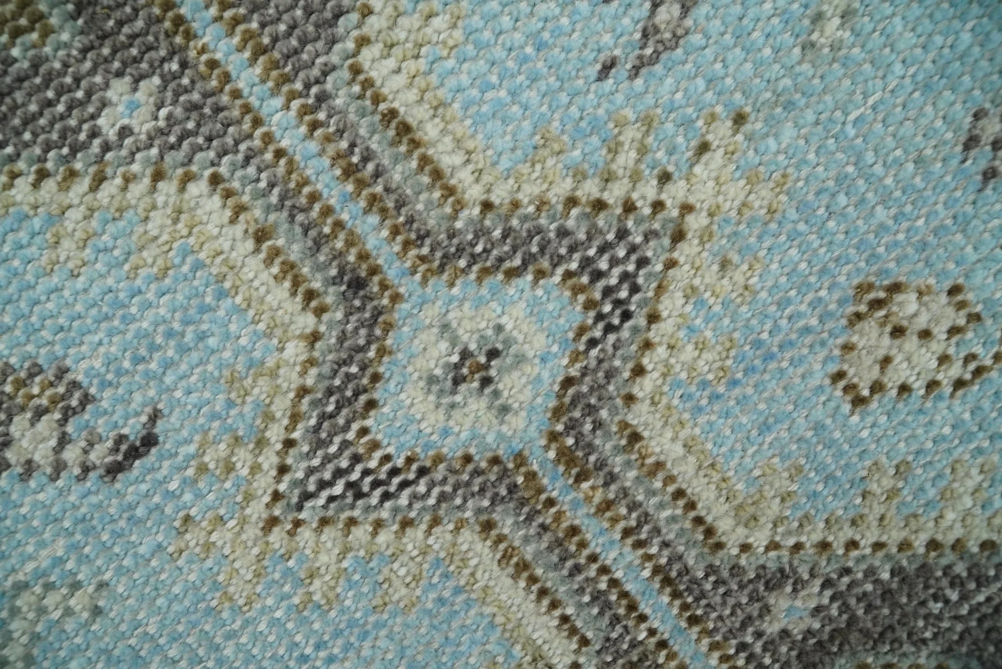 Hand knotted 4x6 Persian Blue and Brown Antique Vintage Wool Area Rug  | TRD242846 - Image 5