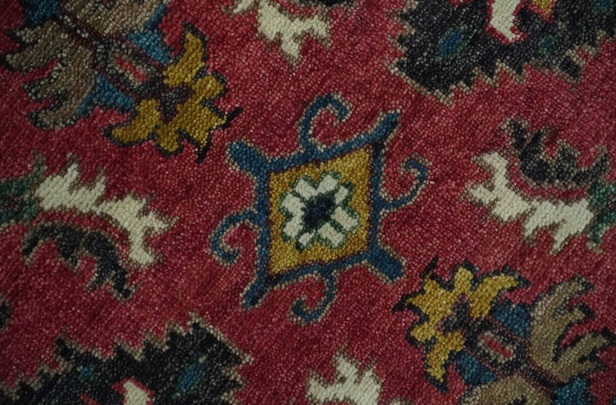 9x12 Antique Hand Knotted Rust and Charcoal Traditional Oushak Wool Area Rug | TRDCP1371912 - Image 4