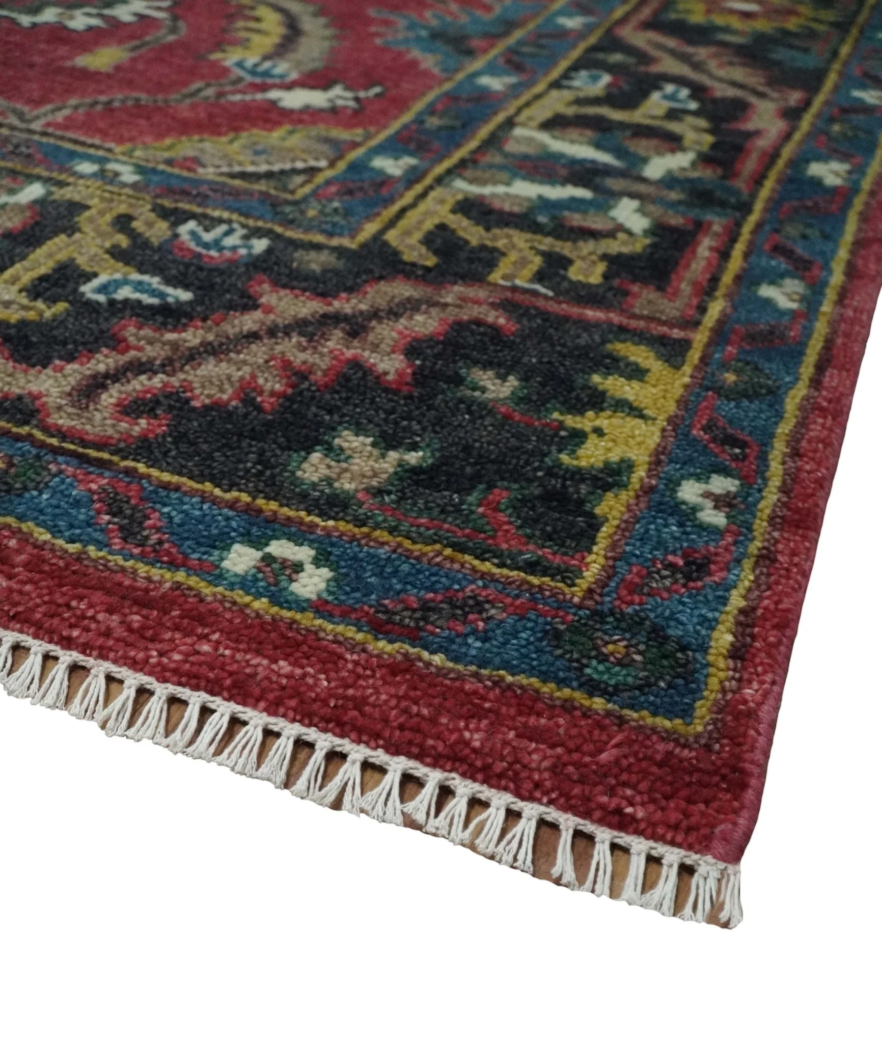 9x12 Antique Hand Knotted Rust and Charcoal Traditional Oushak Wool Area Rug | TRDCP1371912 - Image 5