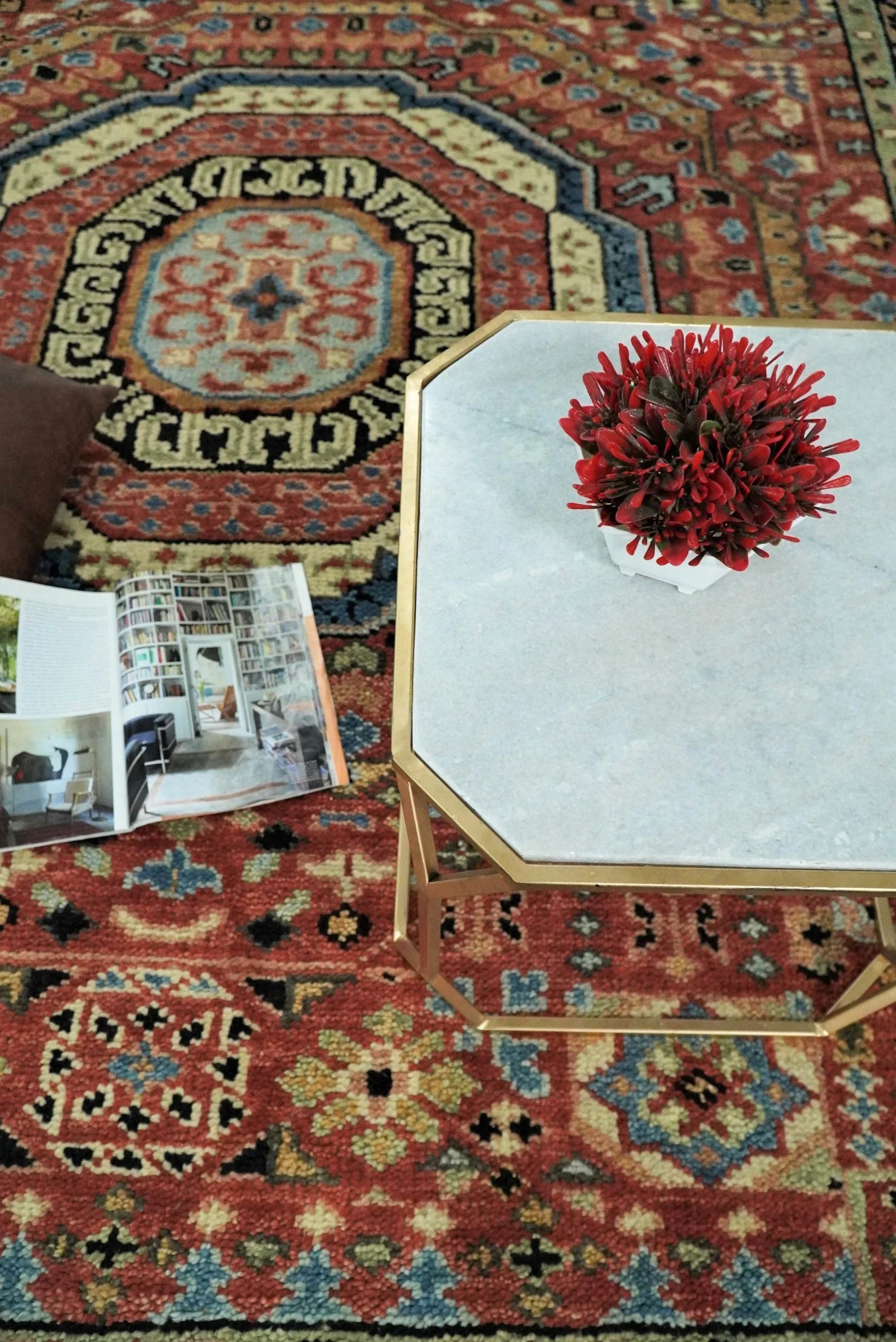 Hand Knotted Traditional Kazak Medallion Rust and Black Multi Size wool Area Rug - Image 7