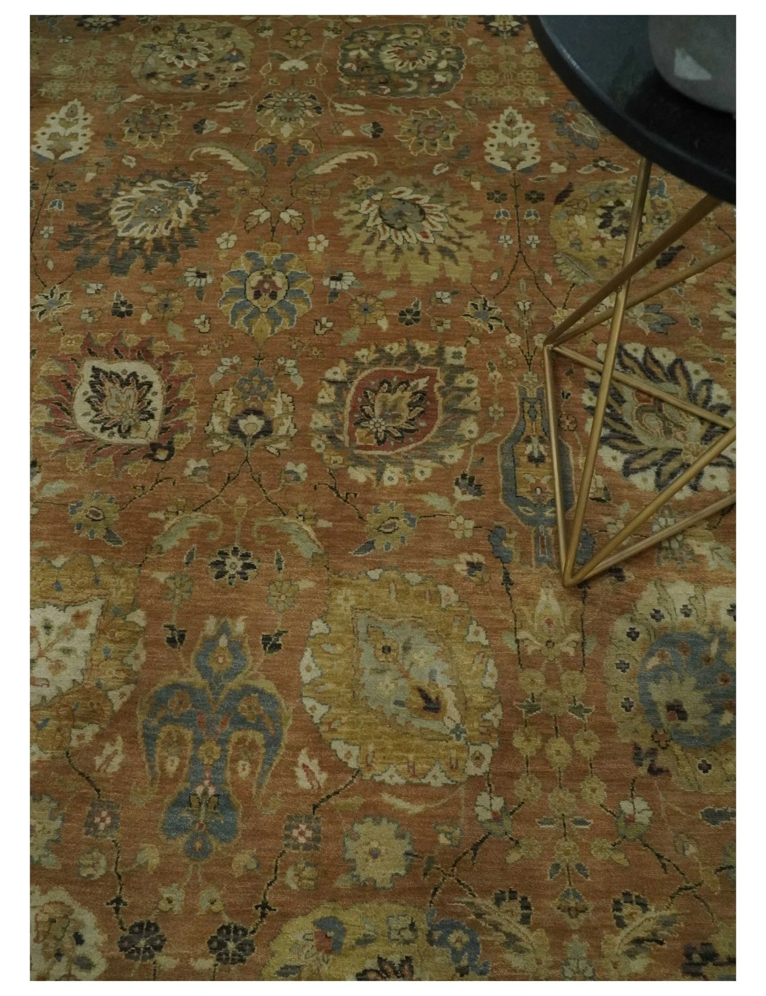 Hand knotted Beige, Ivory and Brown 8x10 Hand knotted Oushak Area Rug - Image 2