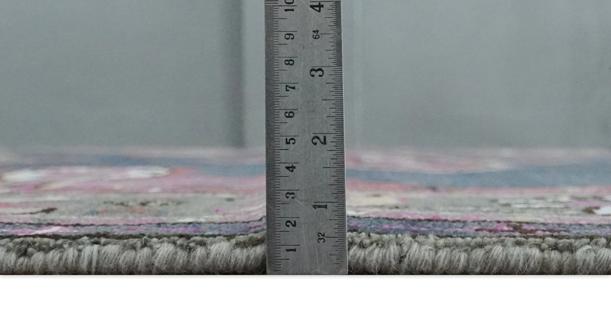 8.3x9.10 Hand Knotted Charcoal, Silver and Pink Traditional Heriz Wool Area Rug - Image 8